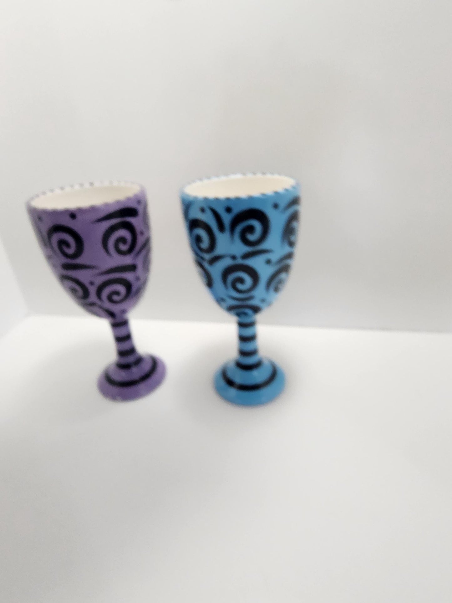 Colorful Blue & Purple Wine Goblets - Cheap Wine - Wine - Goblets - Colorful Glasses - Glasses - Wine Gifts - Wine Glass