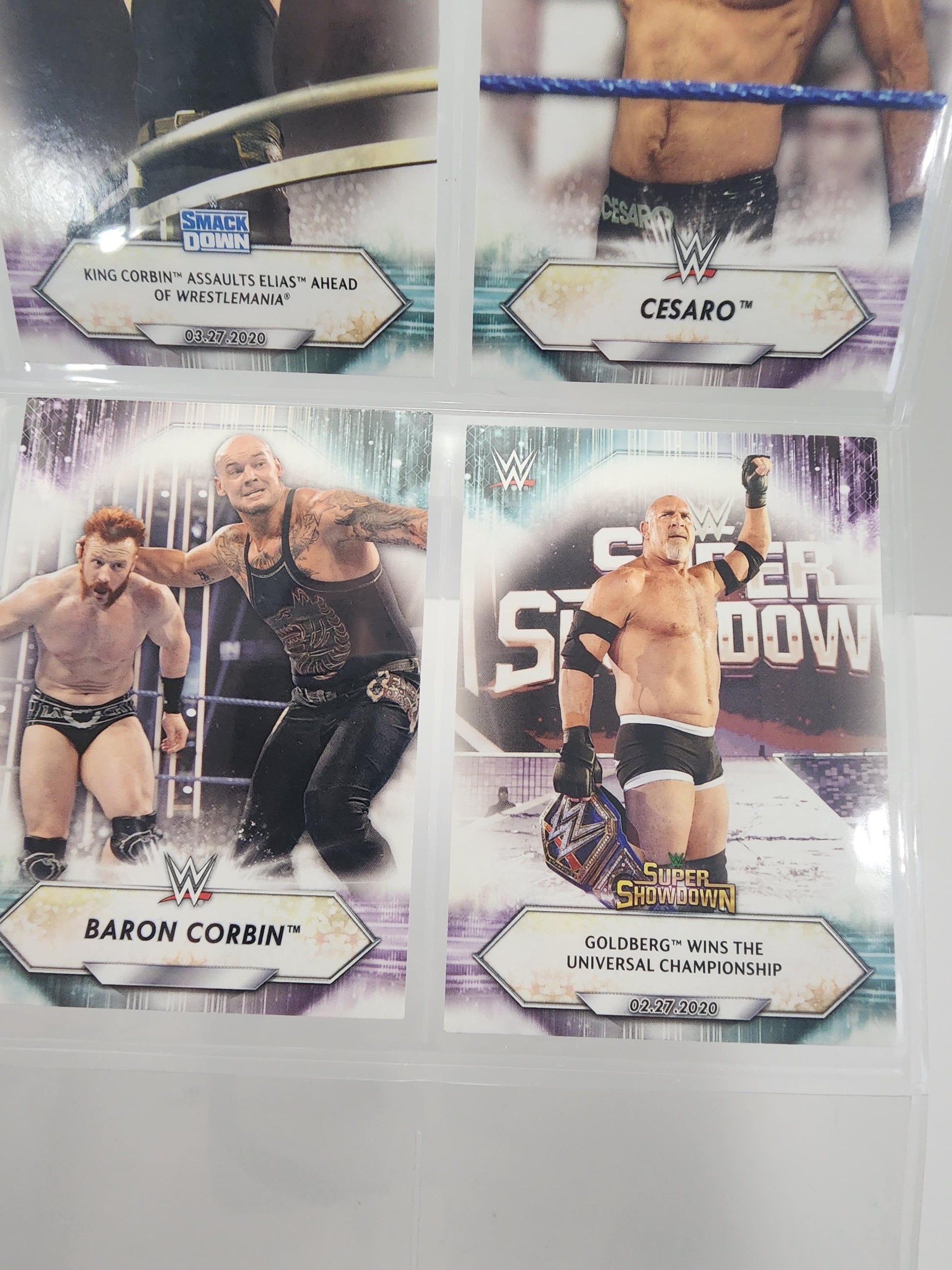 Wwf WWE Trading Cards Lot 1 Page - Goldberg - Wwf - Wwf Trading Cards - Tcg - Sports Cards - Wrestling - Wrestling Cards - Wrestlemania