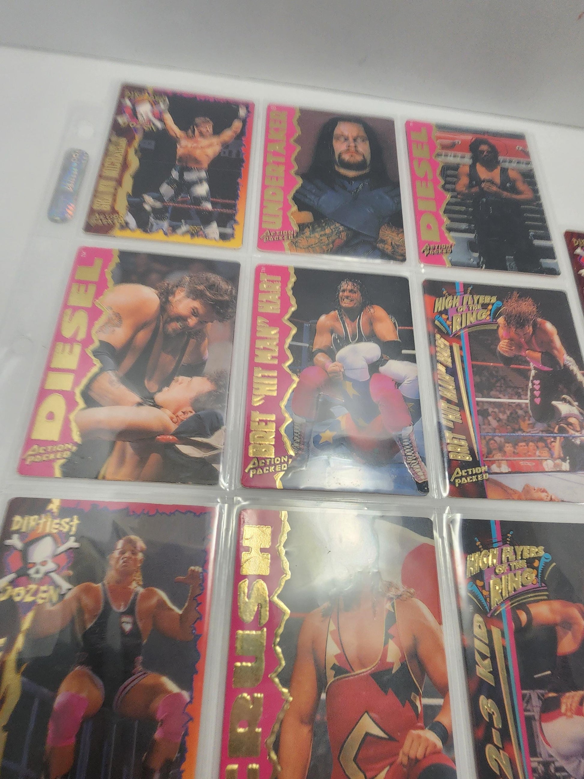 WWF Vintage 1995 Action Packed Trading Cards Lot of 10 - Wwf - Wwe - Wrestling Toys - Wrestlers - Trading Cards - Wwf Gift - Vintage Wwf