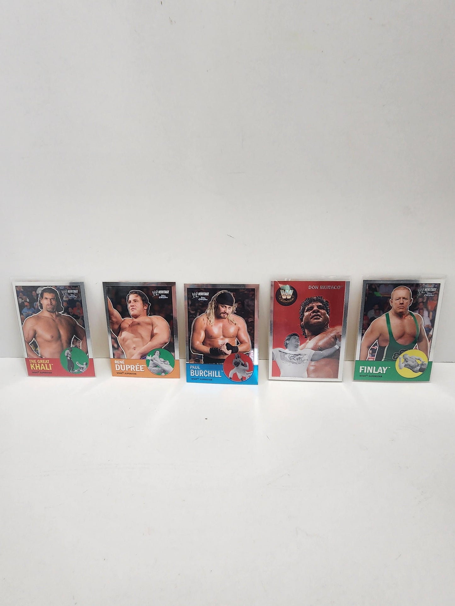 Wwf Wwe Topps Chrome Lot Of Trading Cards - Wwf - Wwe - Trading Cards - Tcg - Great Khali - Wwf Gifts - Wwf Cards - Smackdown - Wrestlemania