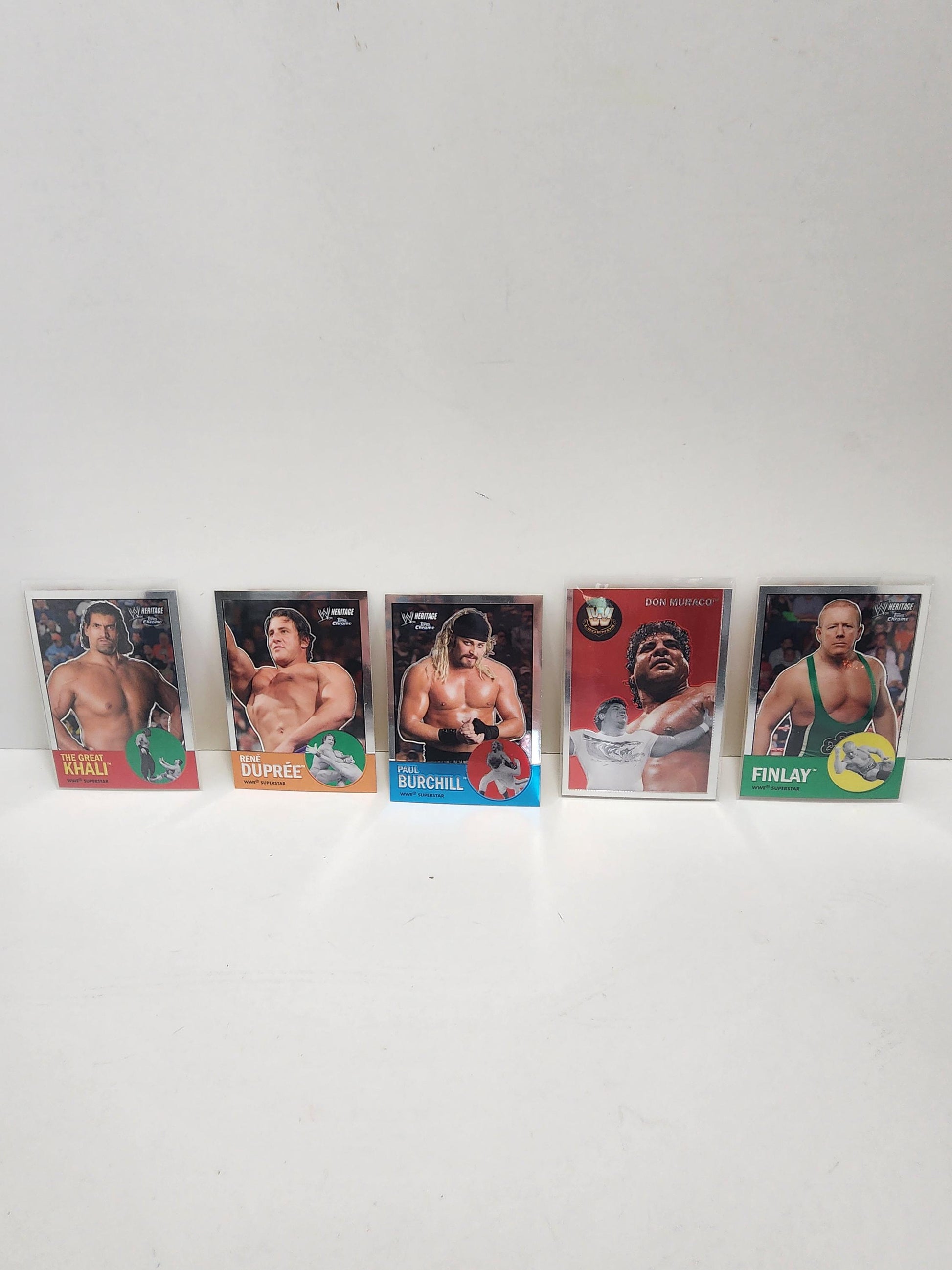 Wwf Wwe Topps Chrome Lot Of Trading Cards - Wwf - Wwe - Trading Cards - Tcg - Great Khali - Wwf Gifts - Wwf Cards - Smackdown - Wrestlemania