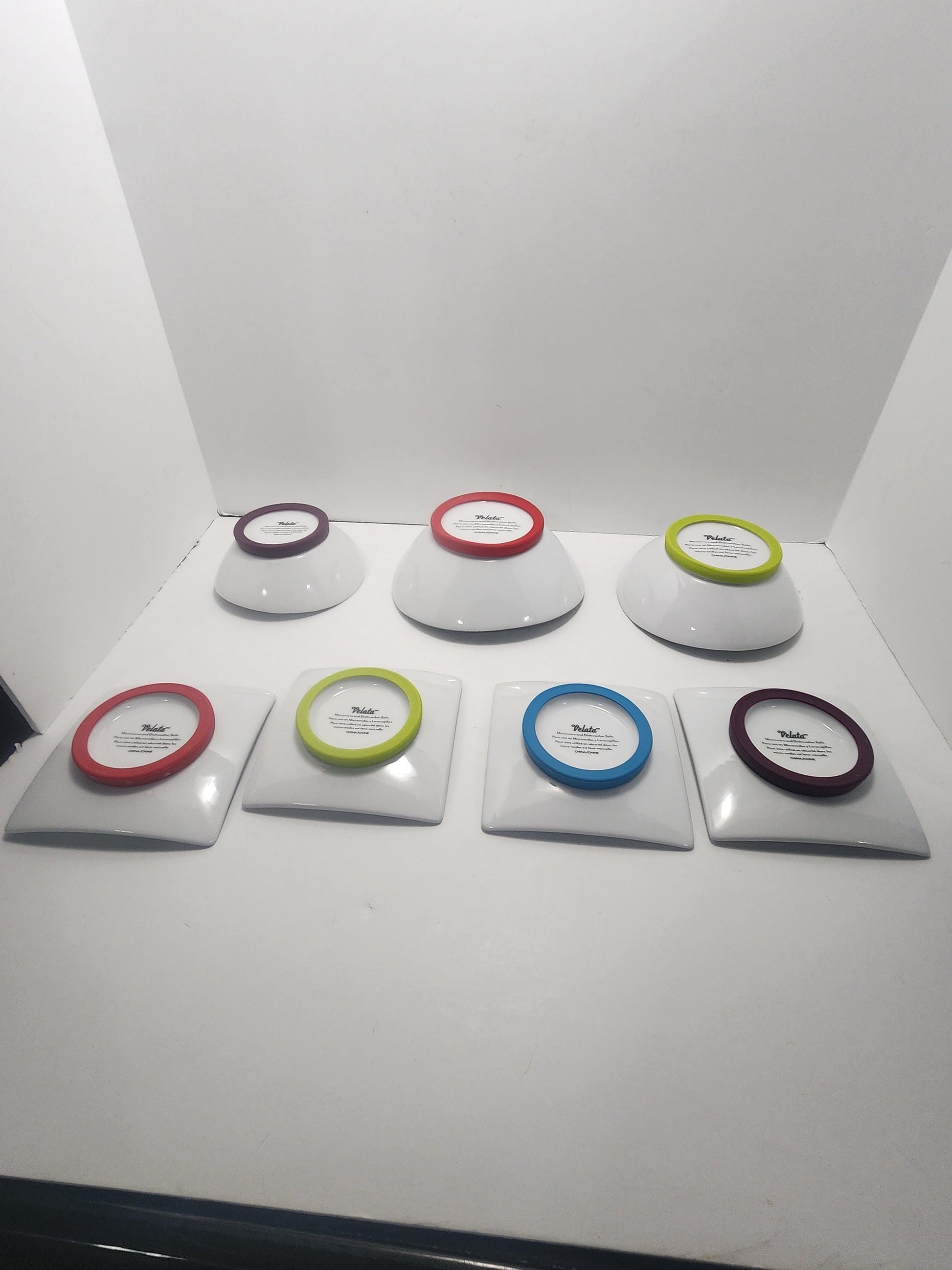 Velata Set Of 7 Serving Dishes and Bowls - Velata - Bowls - Plates - Serving Plates - Serving Bowls - Dinnerware - Kitchen - Colorful