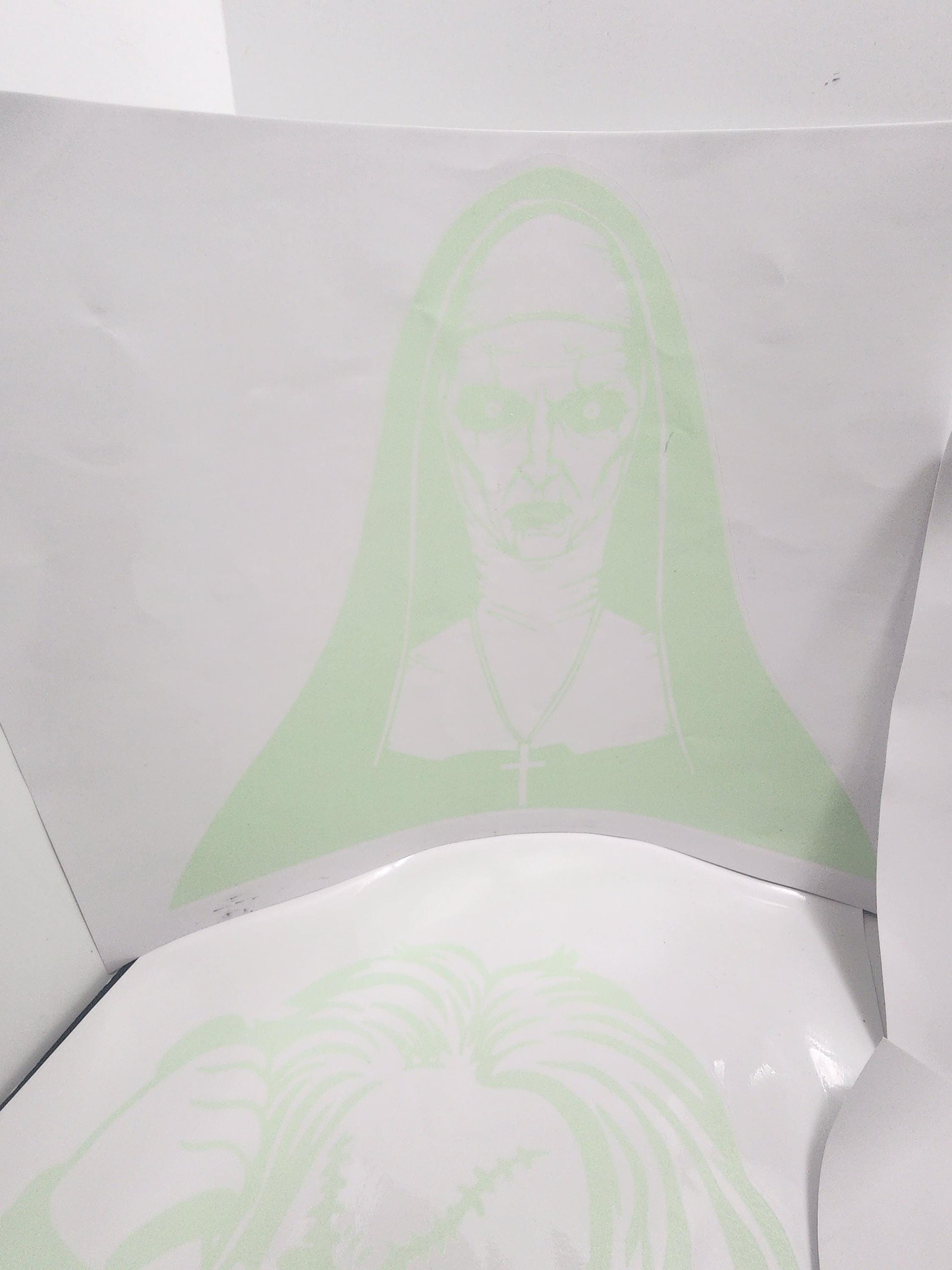 Halloween Characters Lot of Blacklight Glow In Dark Decal Stickers - Blacklight - Glow In Dark - Haunted House - Jason - Freddy Krueger