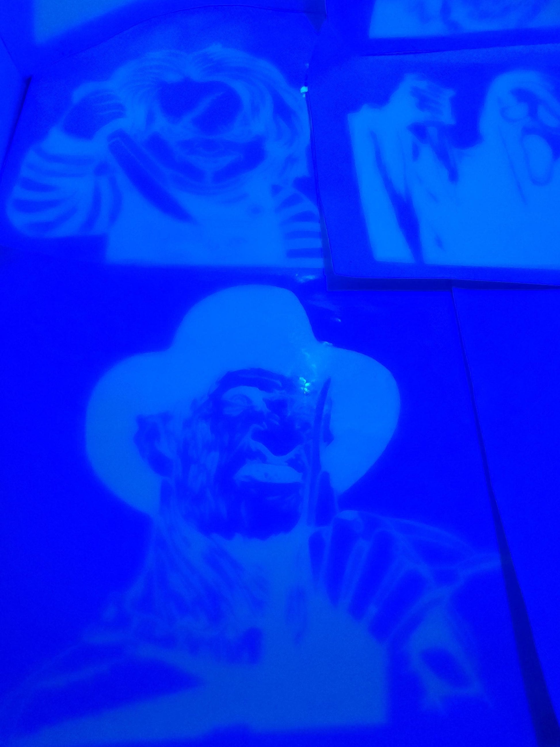 Halloween Characters Lot of Blacklight Glow In Dark Decal Stickers - Blacklight - Glow In Dark - Haunted House - Jason - Freddy Krueger