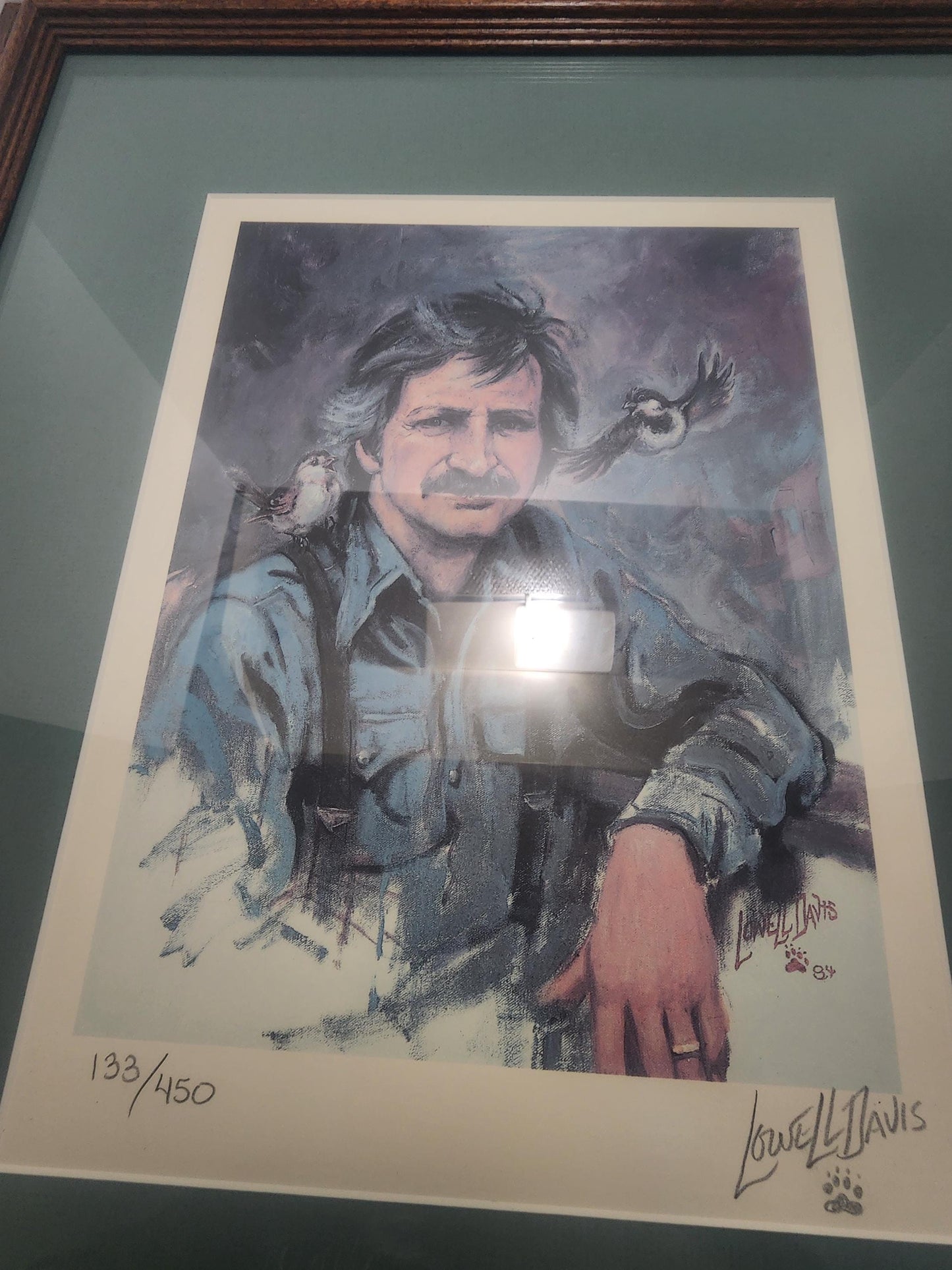 Lowell David 133/150 RARE Lithograph Painting - Lowell Davis - Portraits - Self Portraits - Lilthograph - Paintings - Wall Decor