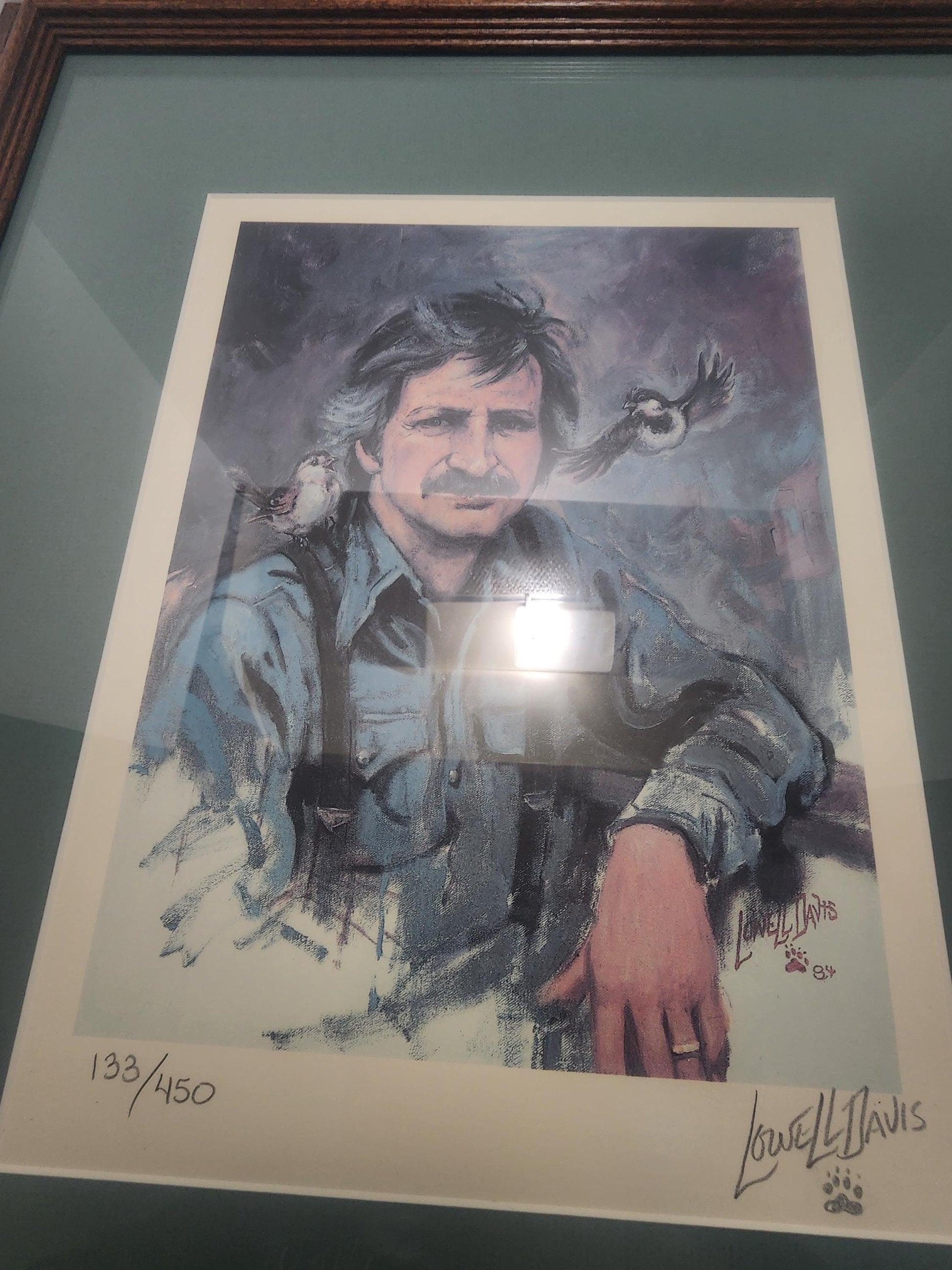 Lowell David 133/150 RARE Lithograph Painting - Lowell Davis - Portraits - Self Portraits - Lilthograph - Paintings - Wall Decor