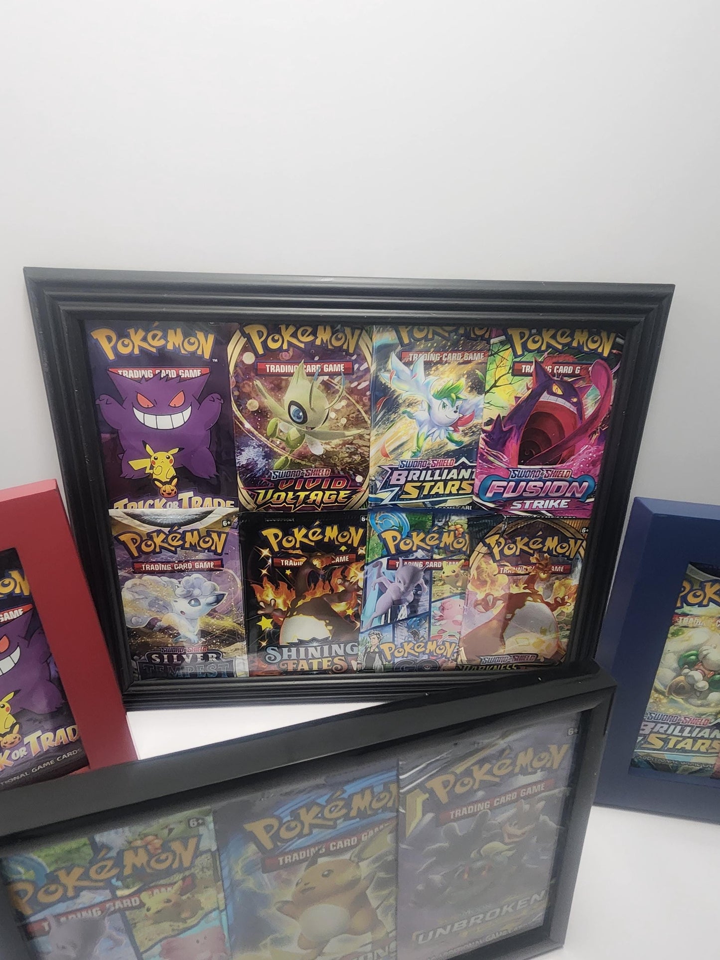 Pokemon Opened Packs Framed Decor - Pictures - Frames - Pokemon - Pokemon Cards - Pokemon Packs - XY Evolutions - Pokemon Gift - Decor