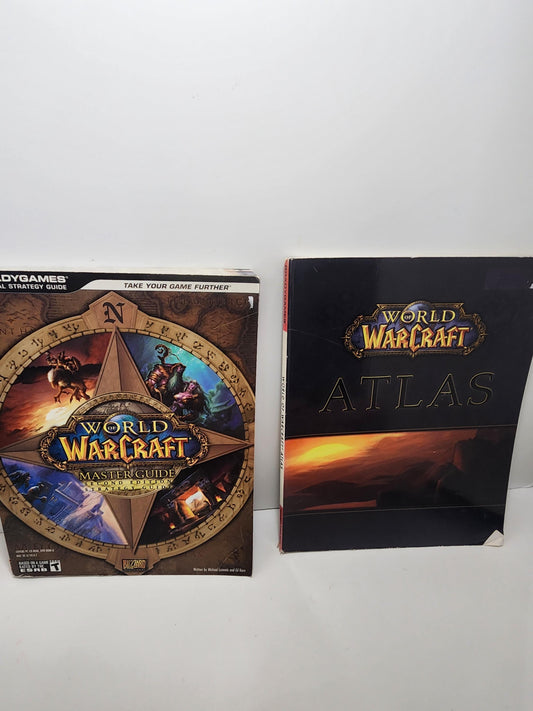 World Of Warcraft Game Manual and Atlas Lot of 2 - WOW - World Of Warcraft - Manuals - Game Walk Through - Game Manuals - PC Games - Atlas