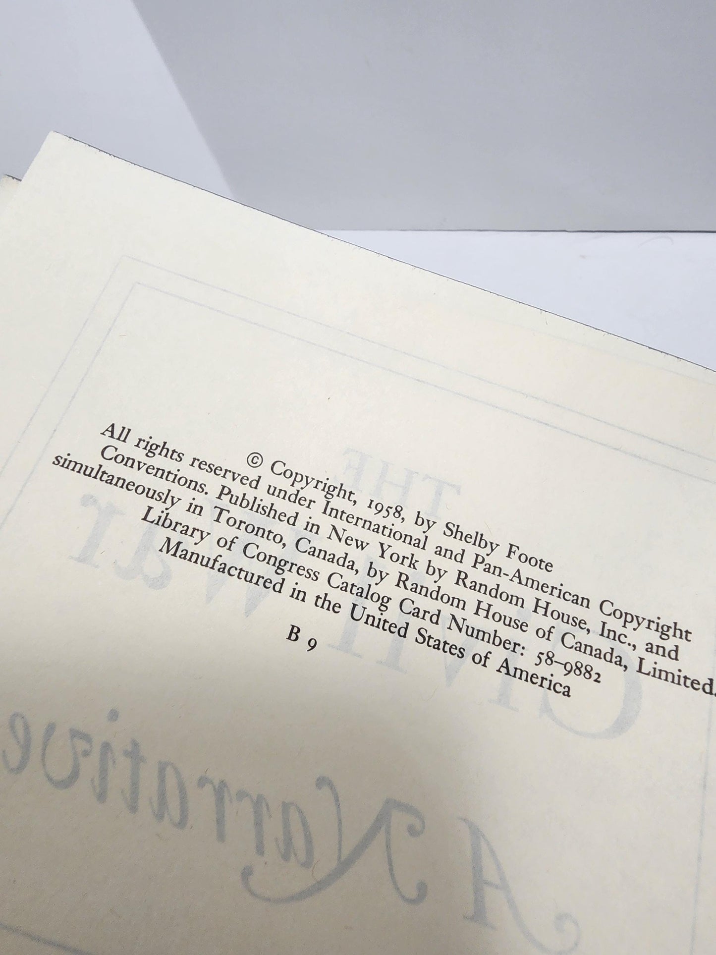 1958 The Cival War A Narrative By Shelby Foote - Cival War - Cival War Books - Shelby Foote - American History - History Books - War