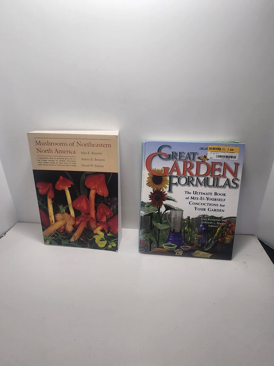 1990s Garden & Mushrooms Vintage Books - Mushrooms Of North America - Great Garden Formulas - Garden - Gardening - Gift For Gardener