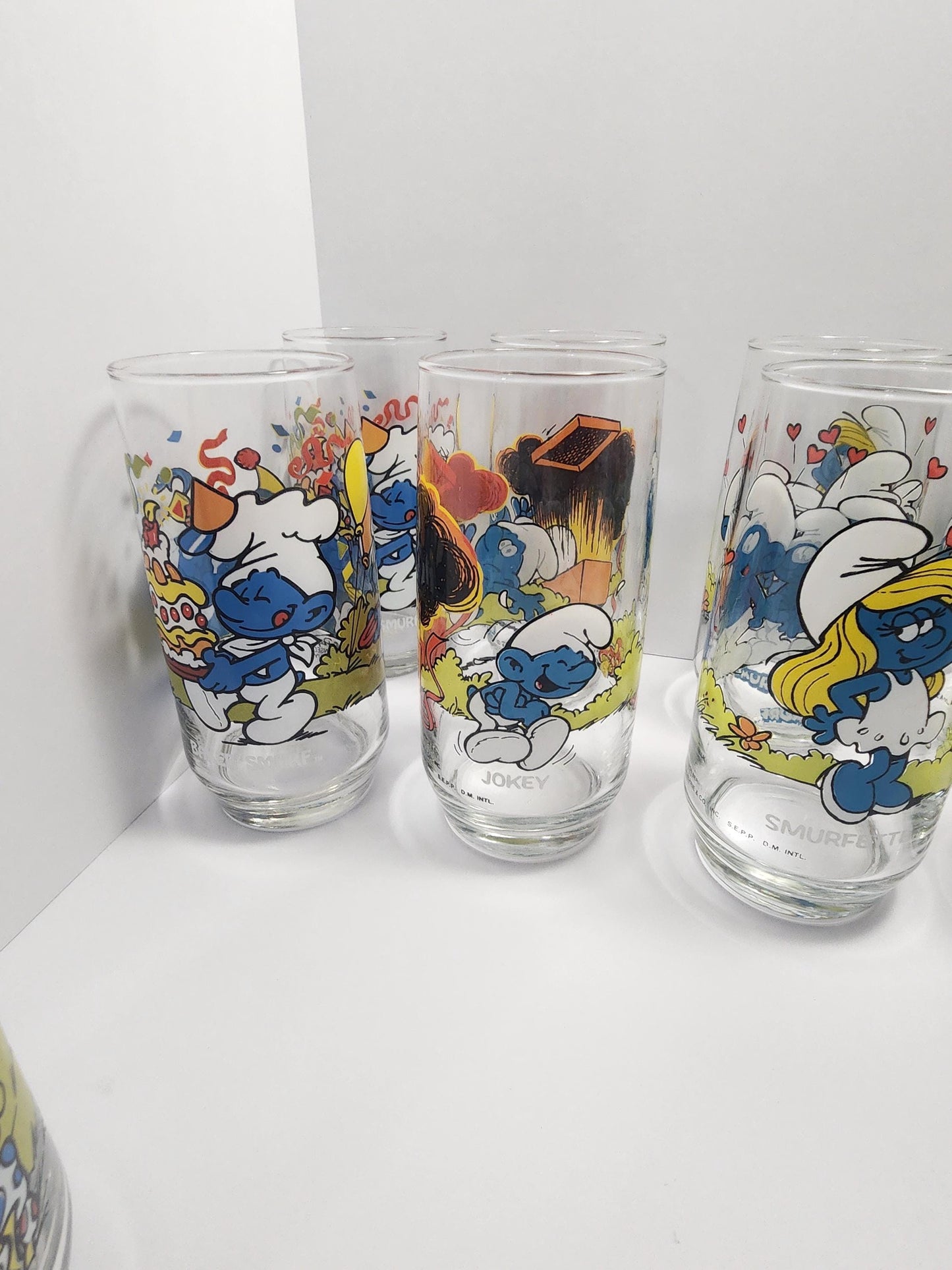 1983 Hardee's Smurfs Glasses - Hardee's Glasses - Vintage Smurfs - Smurfs Glasses