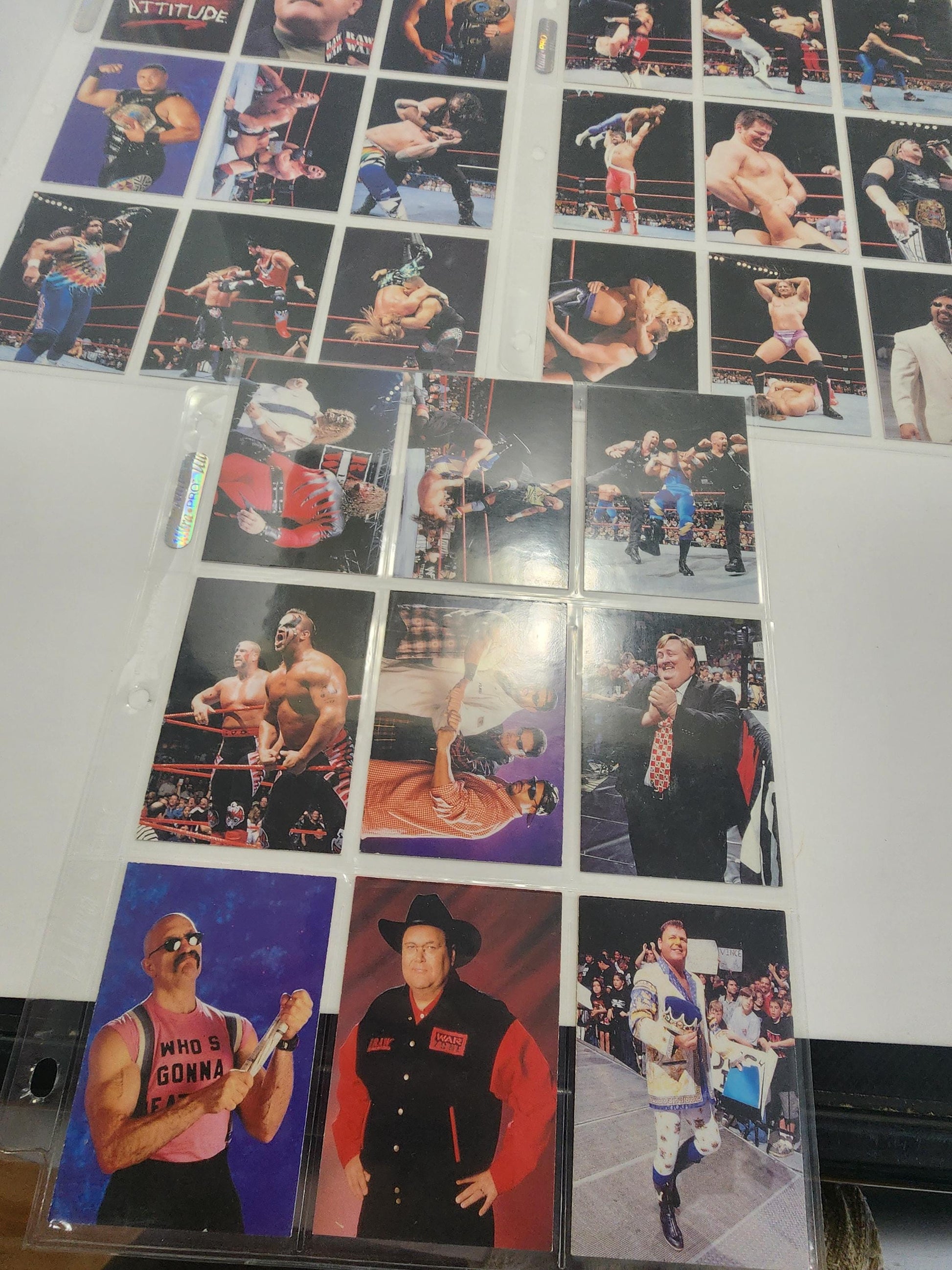 WWF Vintage 1990s 3 Pages Of Wrestling Trading Cards - Trading Cards - TCG - WWF Raw - Wwf - Wrestling Toys - Wwe