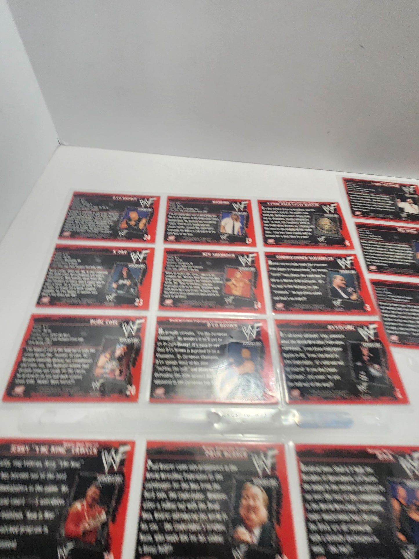 WWF Vintage 1990s 3 Pages Of Wrestling Trading Cards - Trading Cards - TCG - WWF Raw - Wwf - Wrestling Toys - Wwe