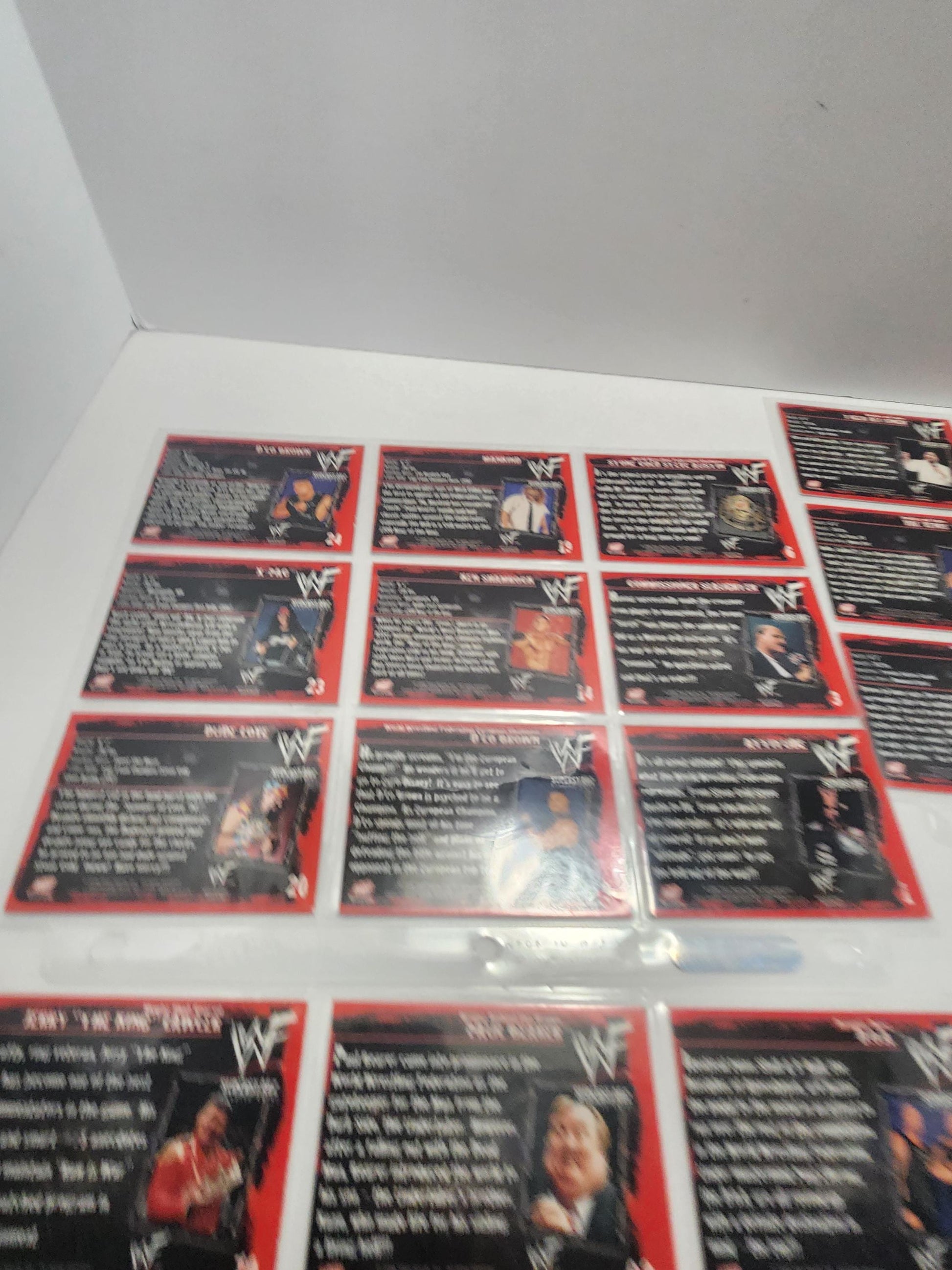 WWF Vintage 1990s 3 Pages Of Wrestling Trading Cards - Trading Cards - TCG - WWF Raw - Wwf - Wrestling Toys - Wwe