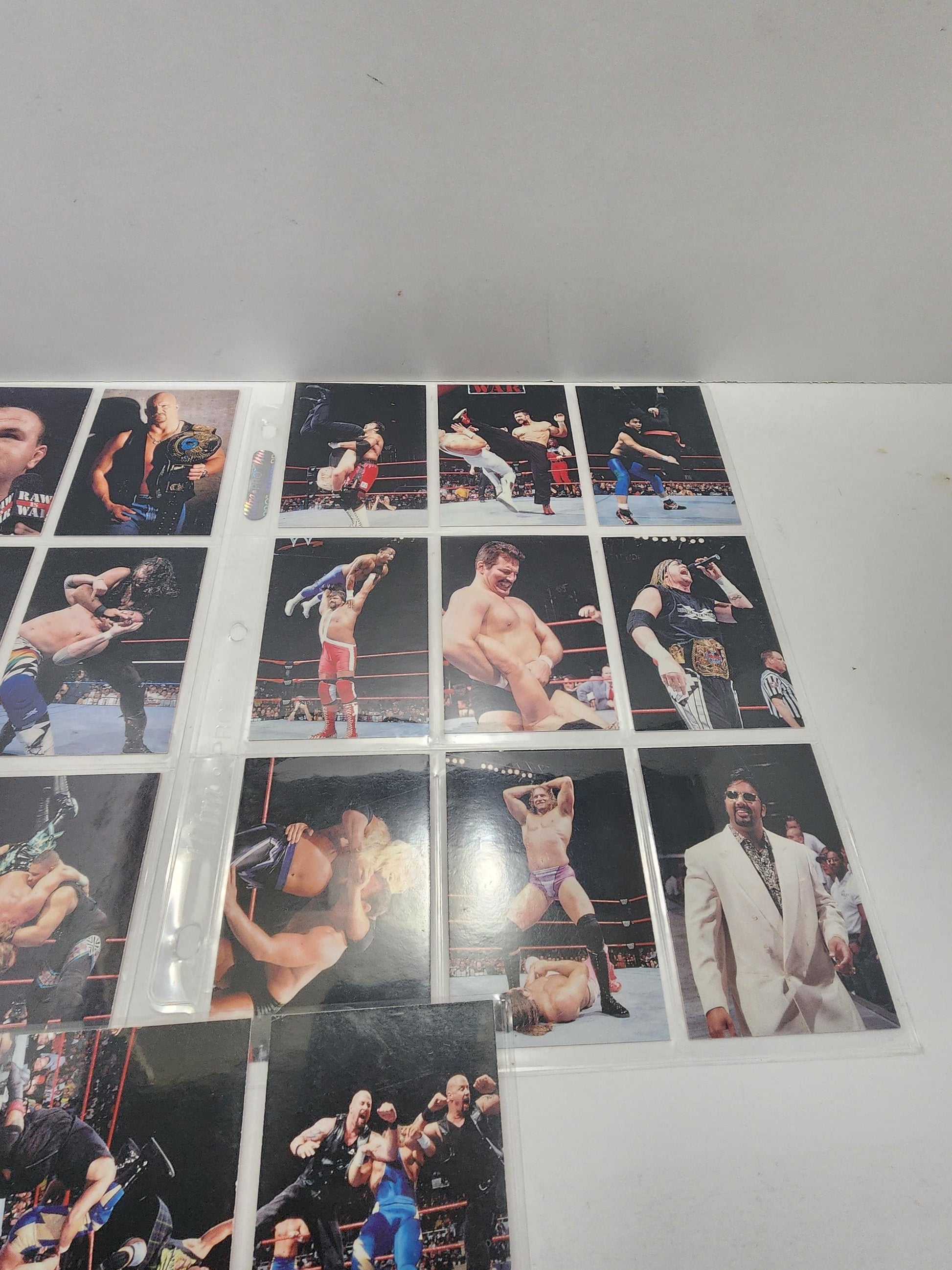 WWF Vintage 1990s 3 Pages Of Wrestling Trading Cards - Trading Cards - TCG - WWF Raw - Wwf - Wrestling Toys - Wwe