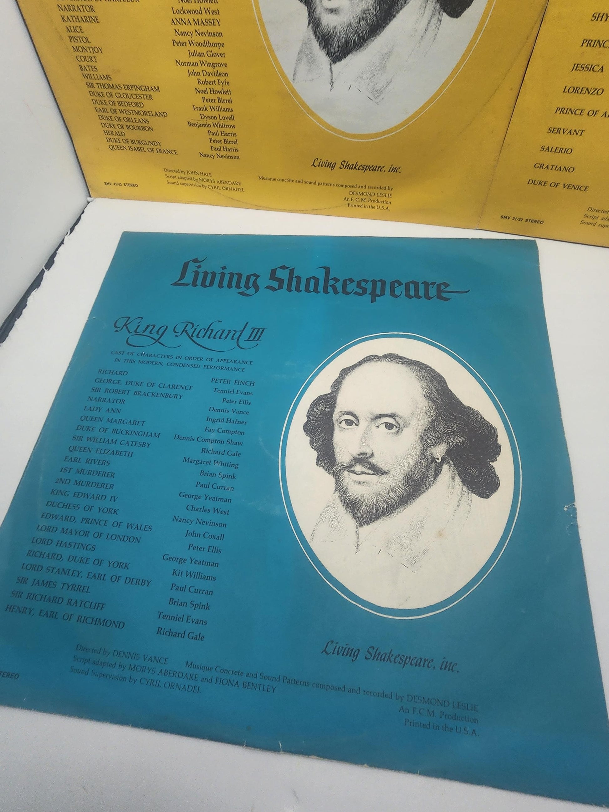 1962 Living History Shakespeare Ming Henry Vintsge Vinyl Records - Records - Vinyl - Vinyl Record - American History - Poetry