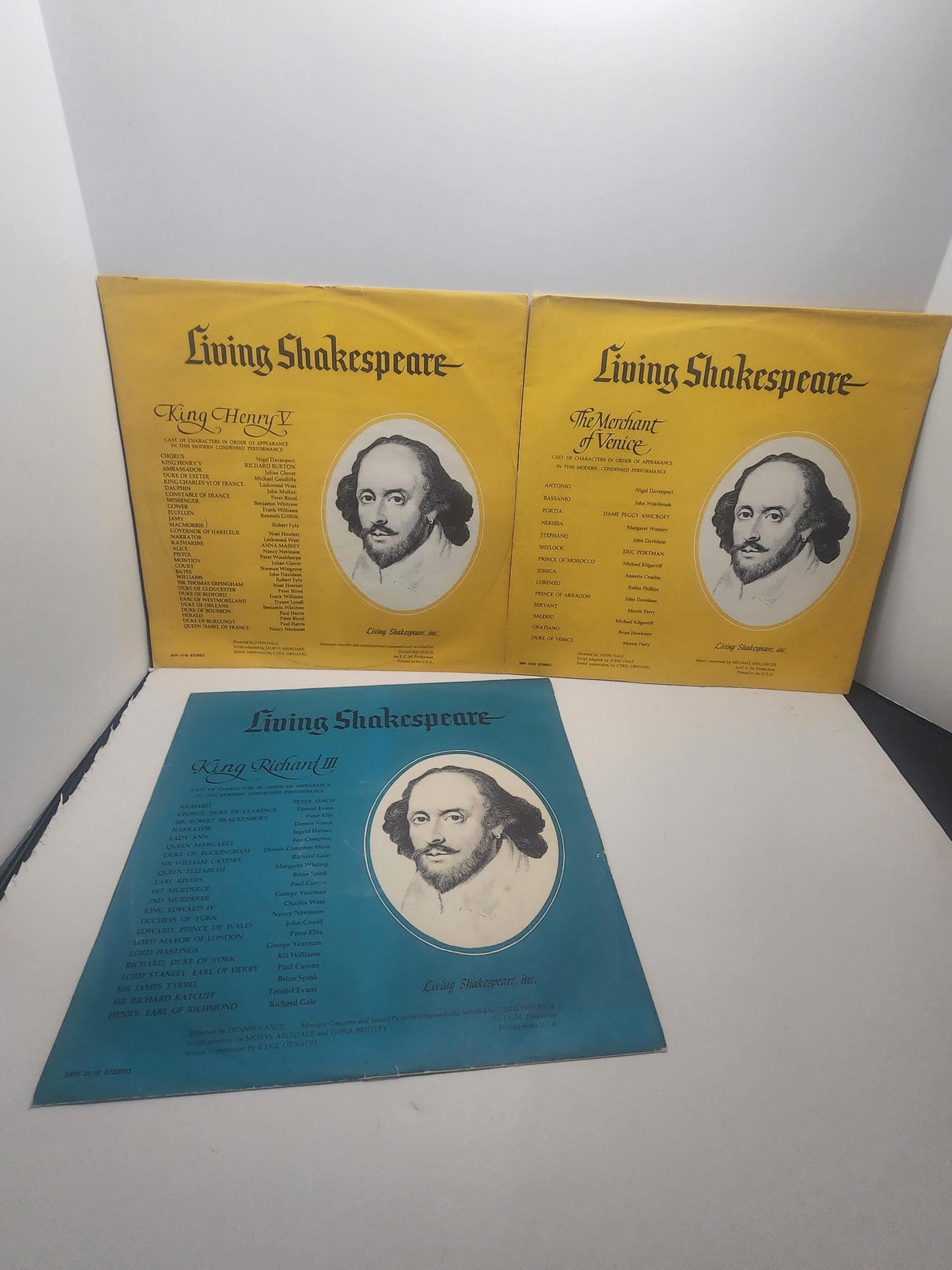 1962 Living History Shakespeare Ming Henry Vintsge Vinyl Records - Records - Vinyl - Vinyl Record - American History - Poetry
