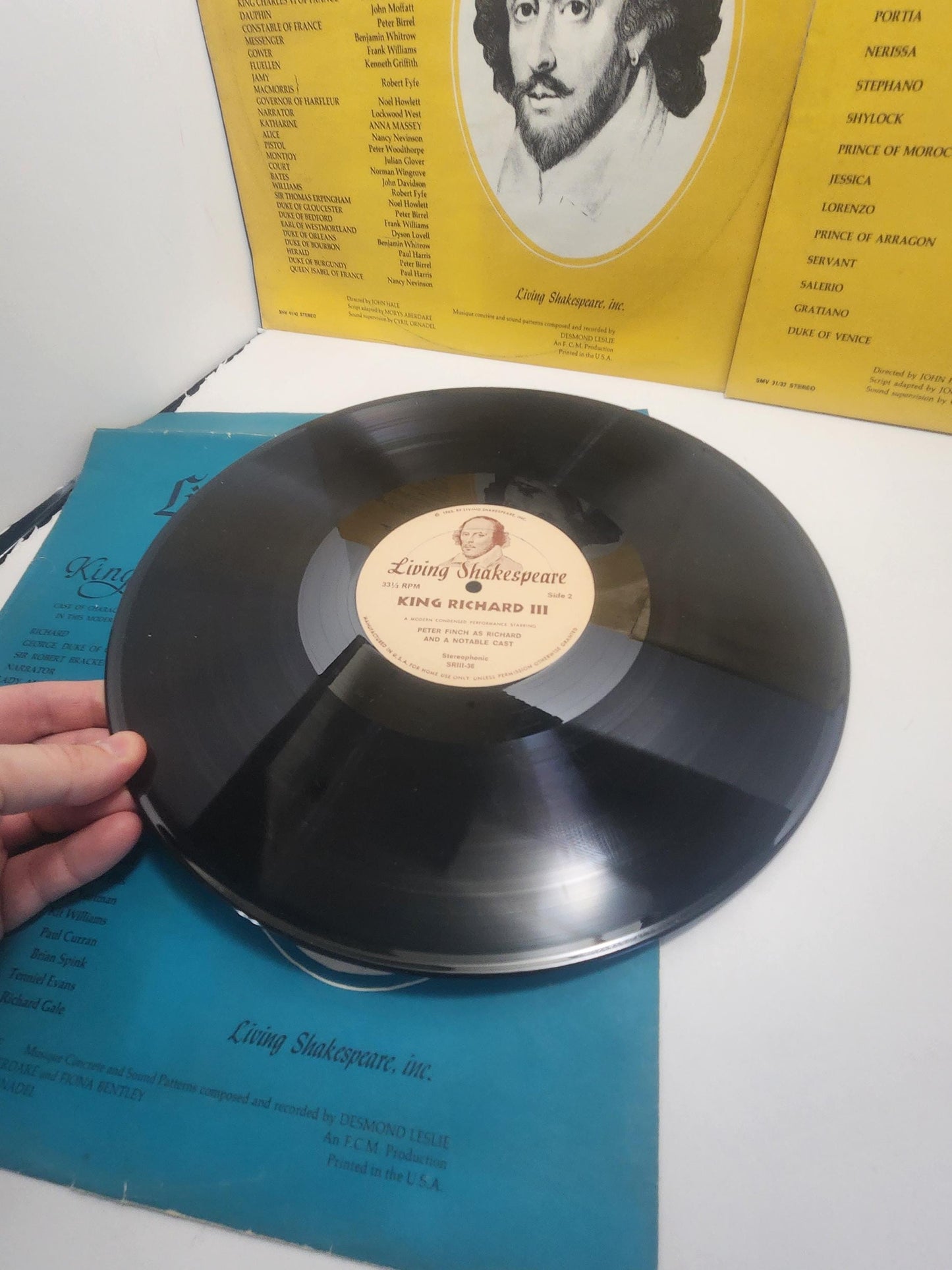 1962 Living History Shakespeare Ming Henry Vintsge Vinyl Records - Records - Vinyl - Vinyl Record - American History - Poetry