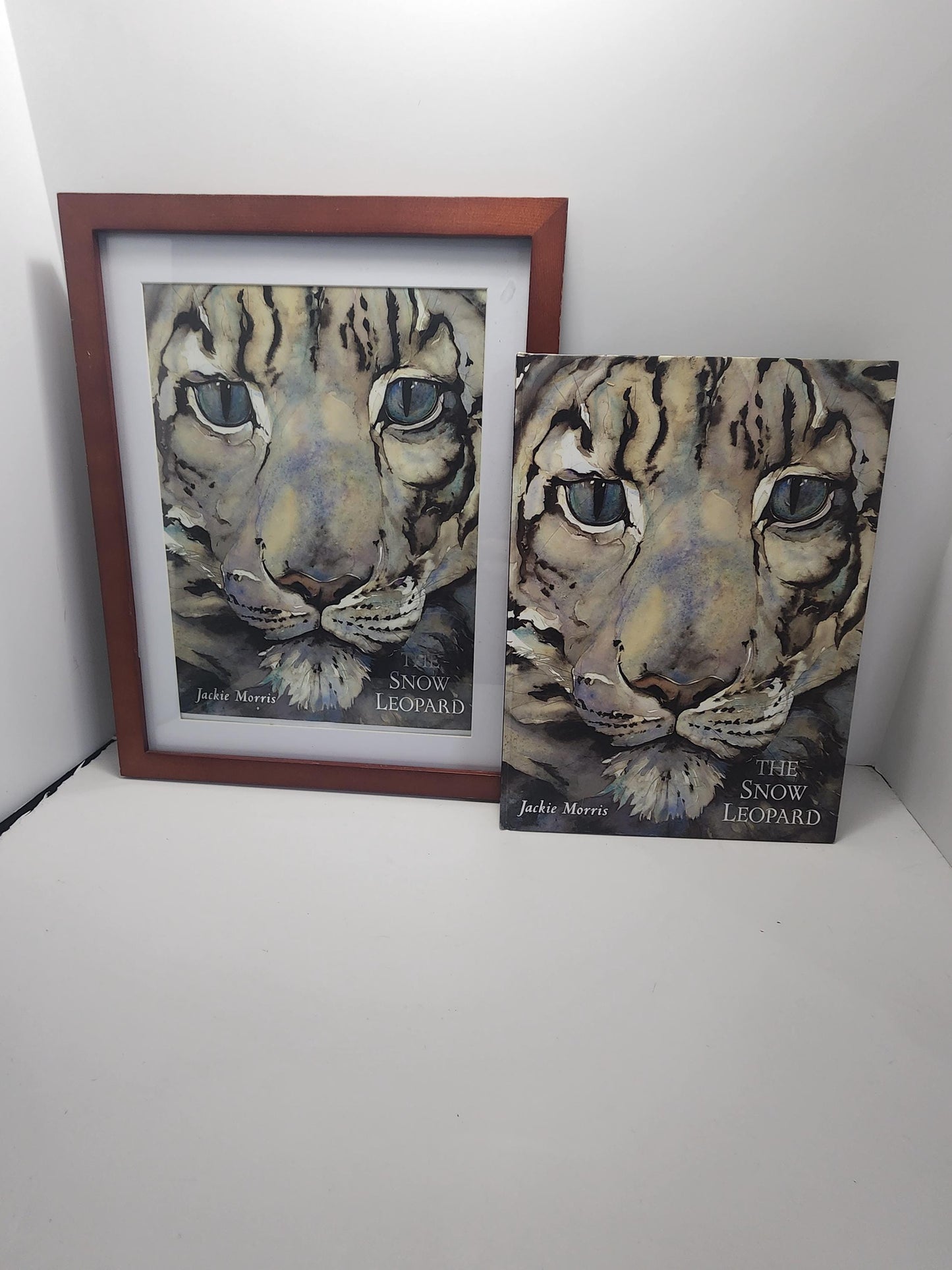 The Snow Leopard By Jackie Morris With Framed Photo Art & Book - Children's Books - Famous Books - Animals - Animal Decor - Snow Leopard