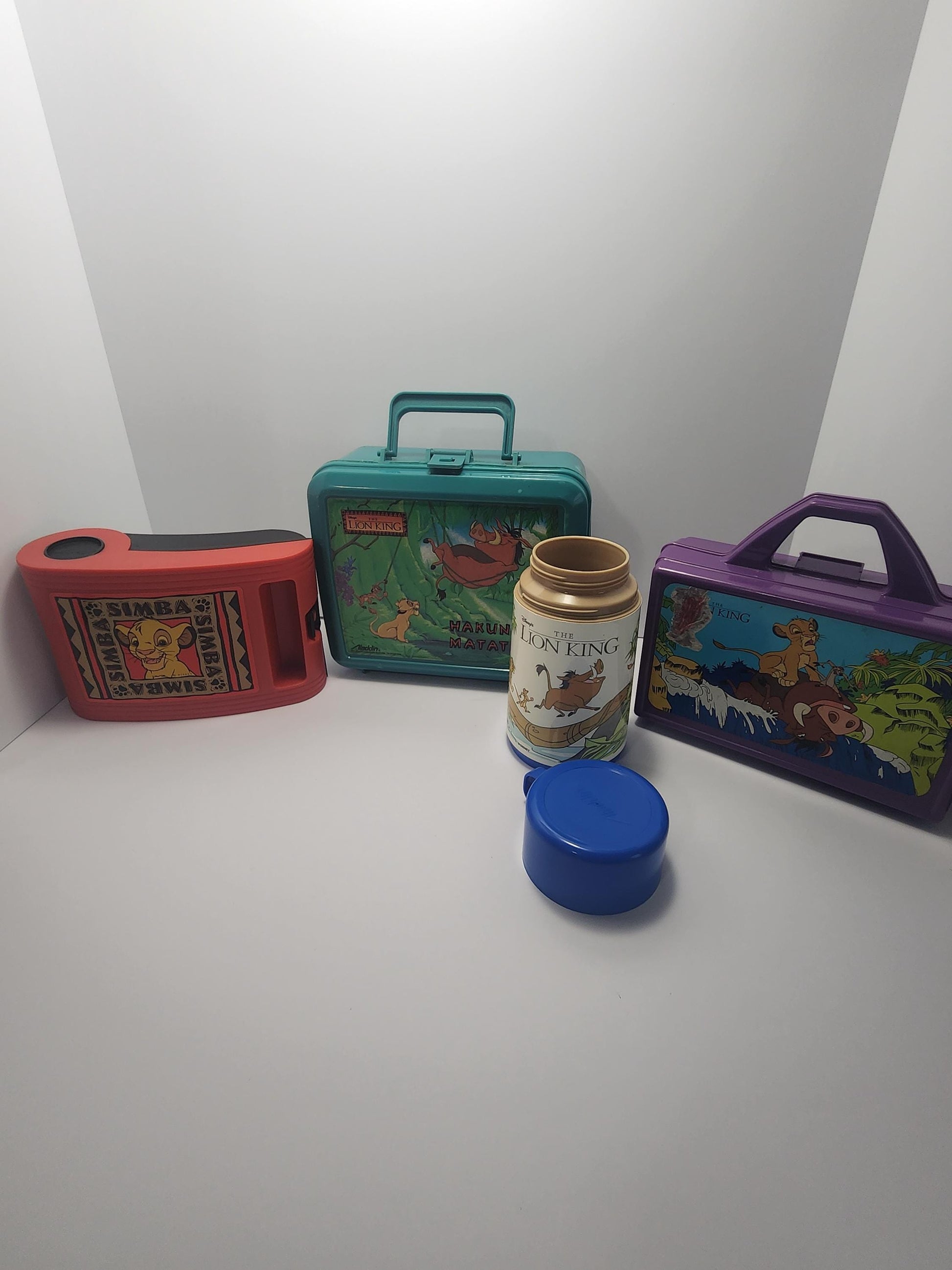 Disney The Lion King Vintage Aladdin 1990s Lunchboxes - Lunchbox - Lunch Box - Thermos - Aladdin Lunchbox - The Lion King - Lion King