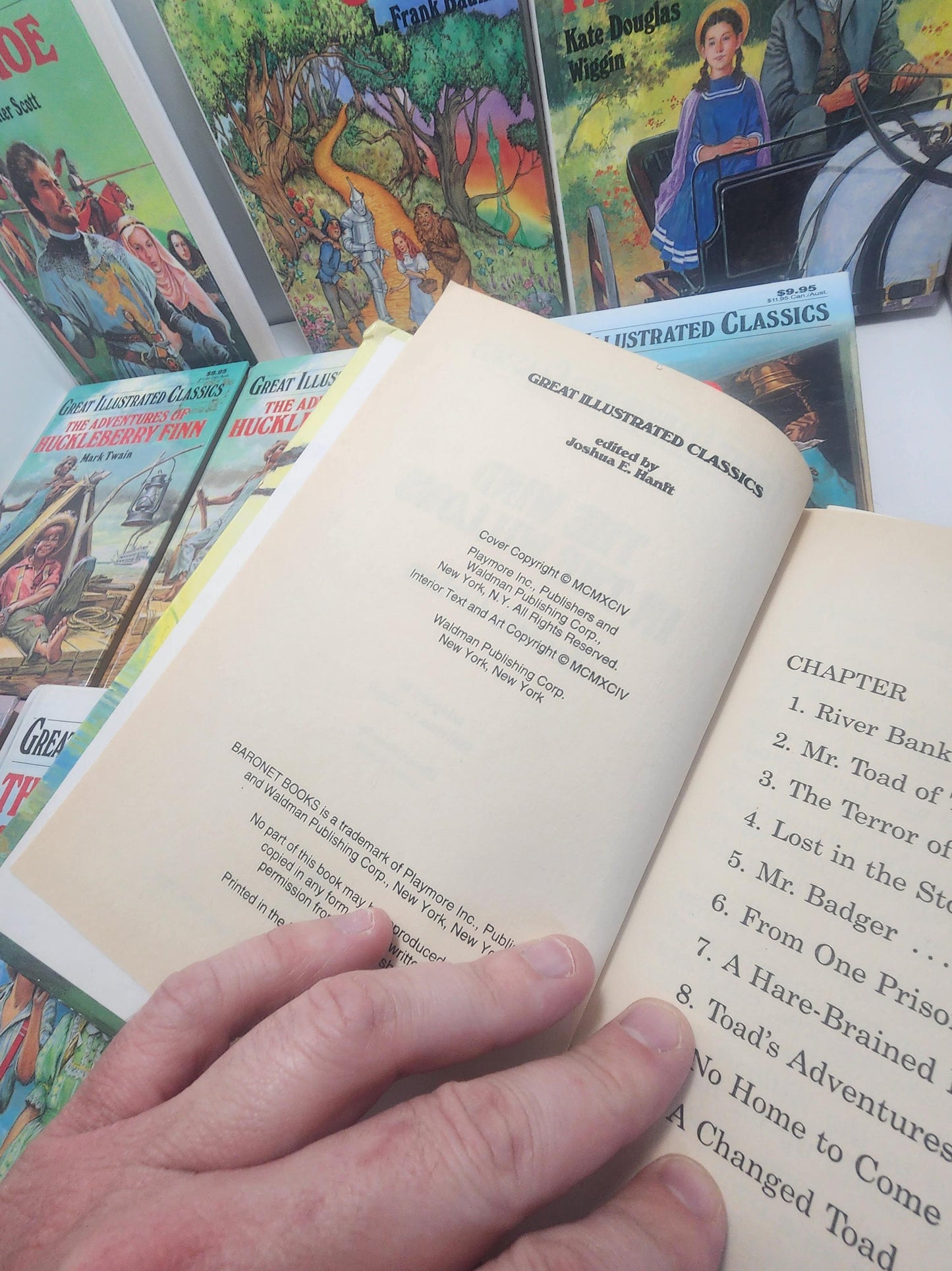 Great Illustrated Classics Books - Book Sets - Classic Books - Children's Books - Vintage Books - Mark Twain - Wizard Of Oz - Tom Sawyer