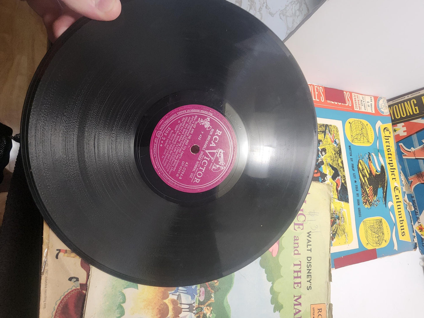 1950s LPs Vinyl Records Kids Stories - Robin Hood - Christmas - Puss In Boots - Alice In Wonderland - Christopher Columbus - Pied Piper