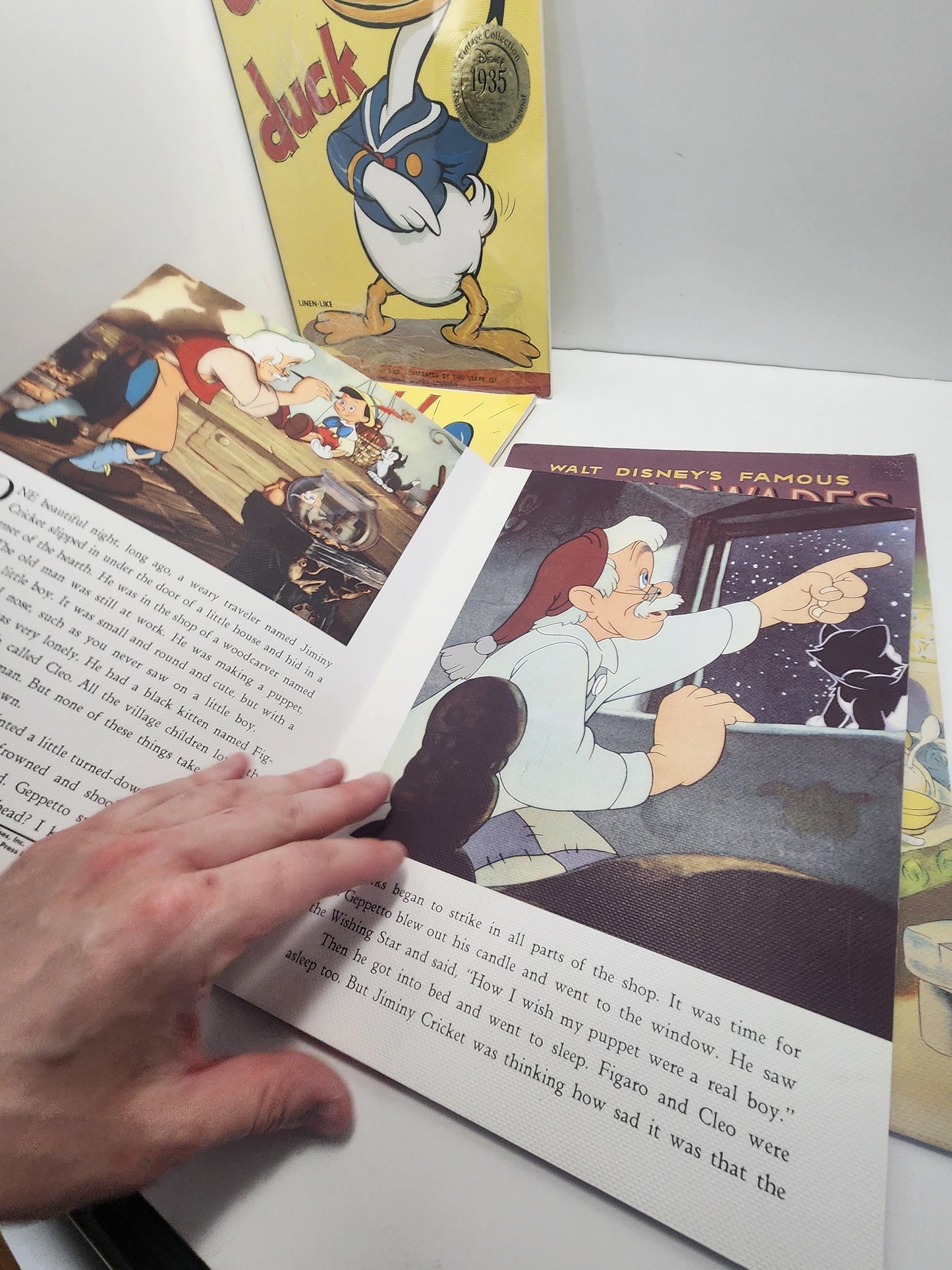 Walt Disney Commerative Books - Snow White - Seven Dwarfs - Donald Duck - Pinnochio - Commerative - Walt Disney - Disney Gifts