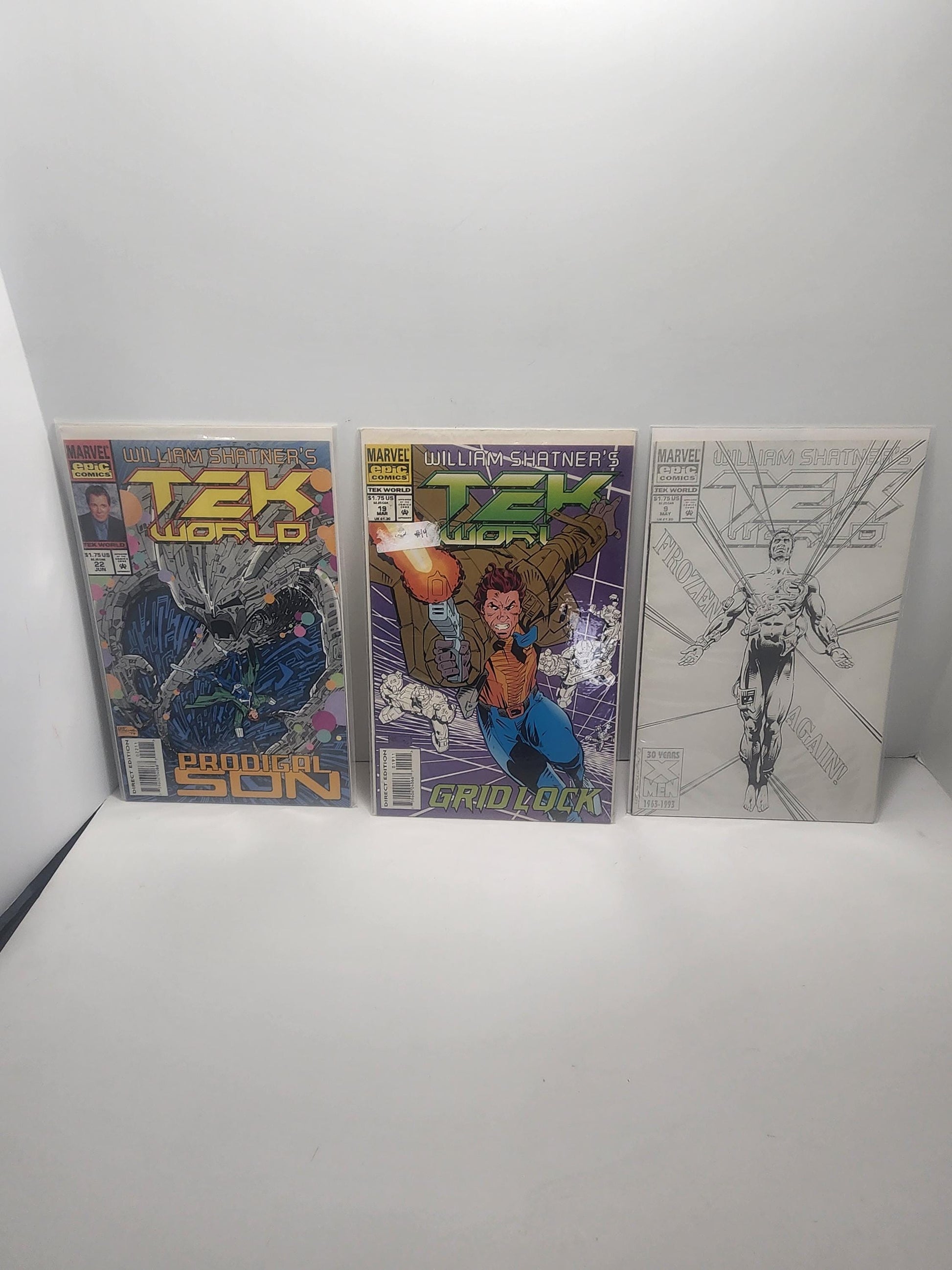 William Shatner's Tek World Marvel Comics Lot of 3 - William Shatner - Tek World - Marvel - Marvel Comics - Comics - Vintage Comics