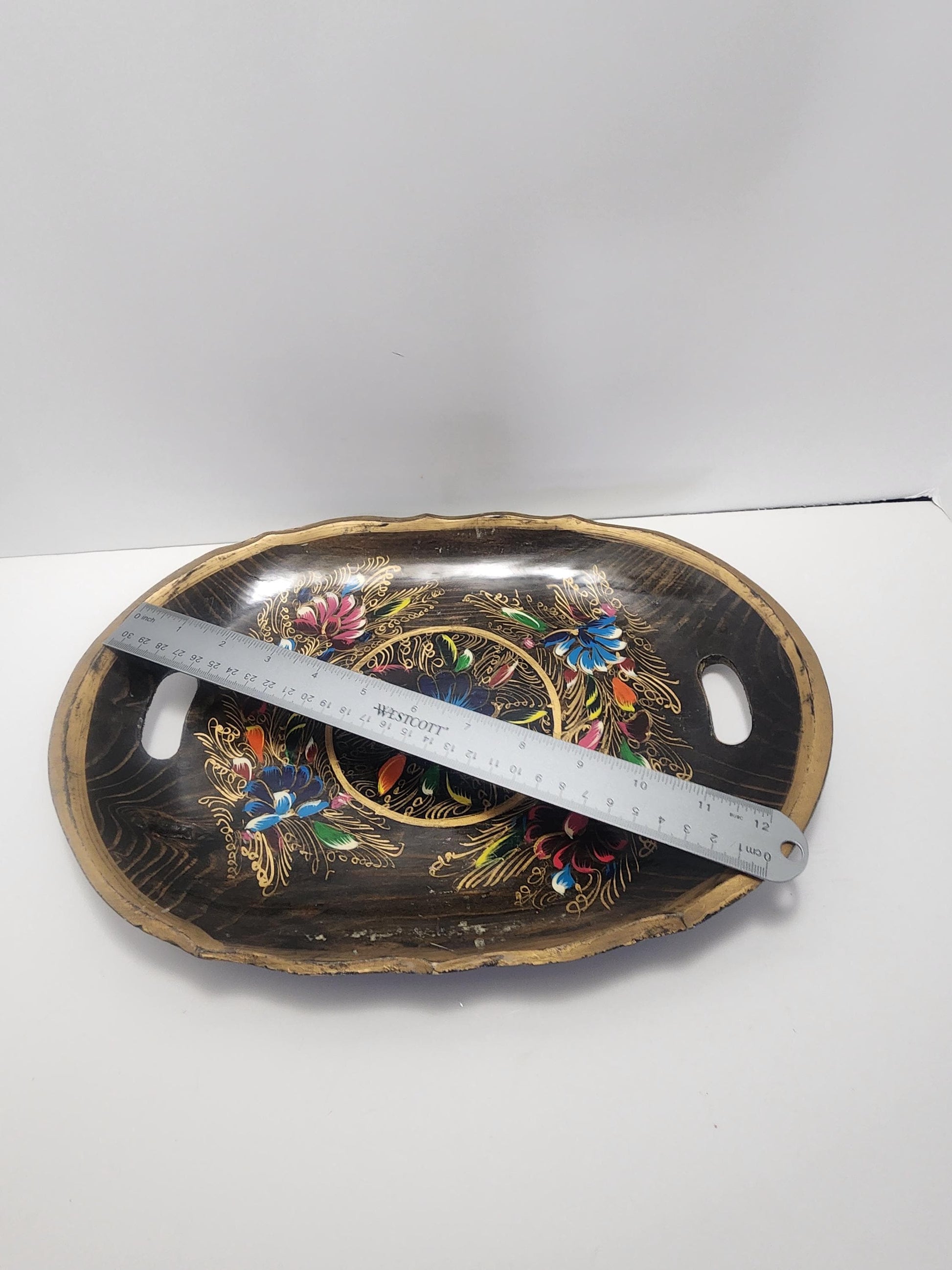 Handpainted Mexican Wooden Serving Tray - Handpainted - Trays - Serving Tray - Mexican - Mexico - Crafts - Decor