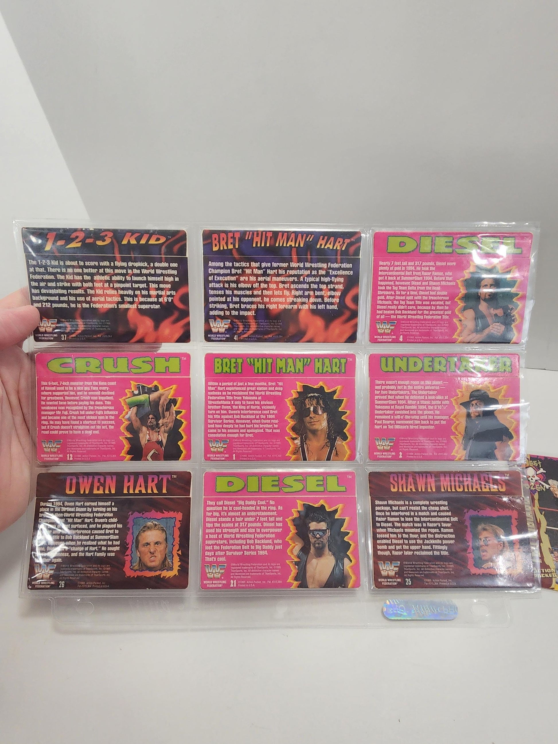 WWF Vintage 1995 Action Packed Trading Cards Lot of 10 - Wwf - Wwe - Wrestling Toys - Wrestlers - Trading Cards - Wwf Gift - Vintage Wwf