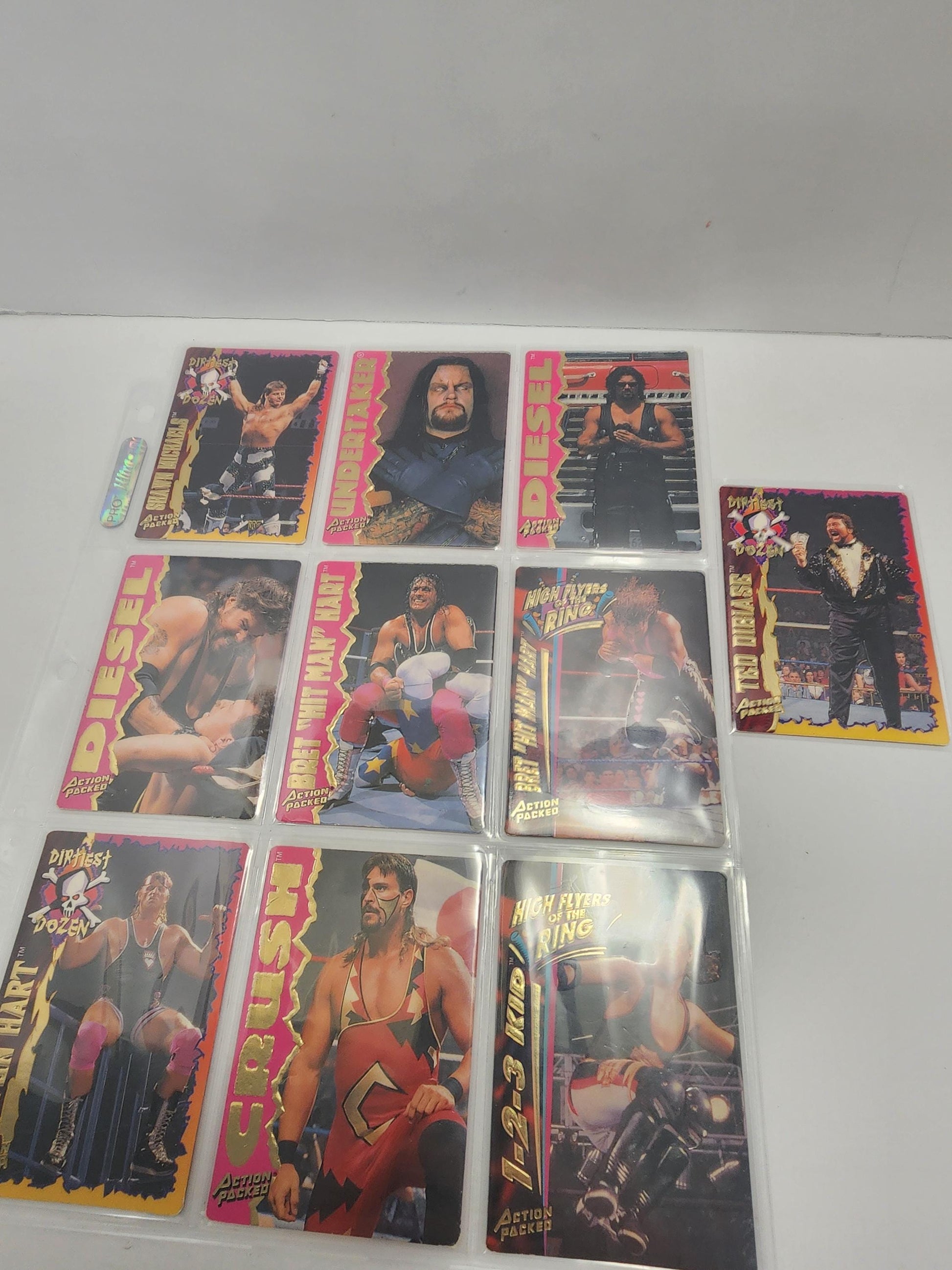WWF Vintage 1995 Action Packed Trading Cards Lot of 10 - Wwf - Wwe - Wrestling Toys - Wrestlers - Trading Cards - Wwf Gift - Vintage Wwf