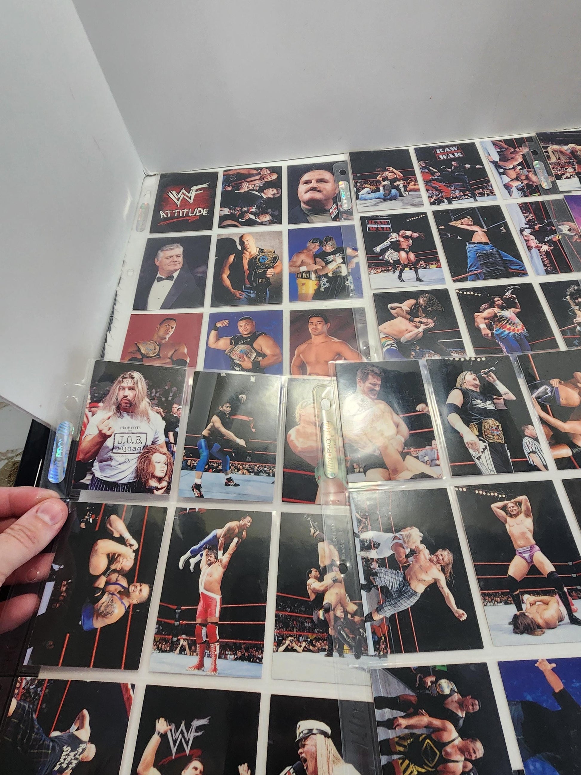 WWF Monday Nighy Raw 1999 Titans Sports 6 Pages Of Trading Cards - Wwf - Wwe - Trading Cards - Tcg - Monday Night Raw - Wrestling