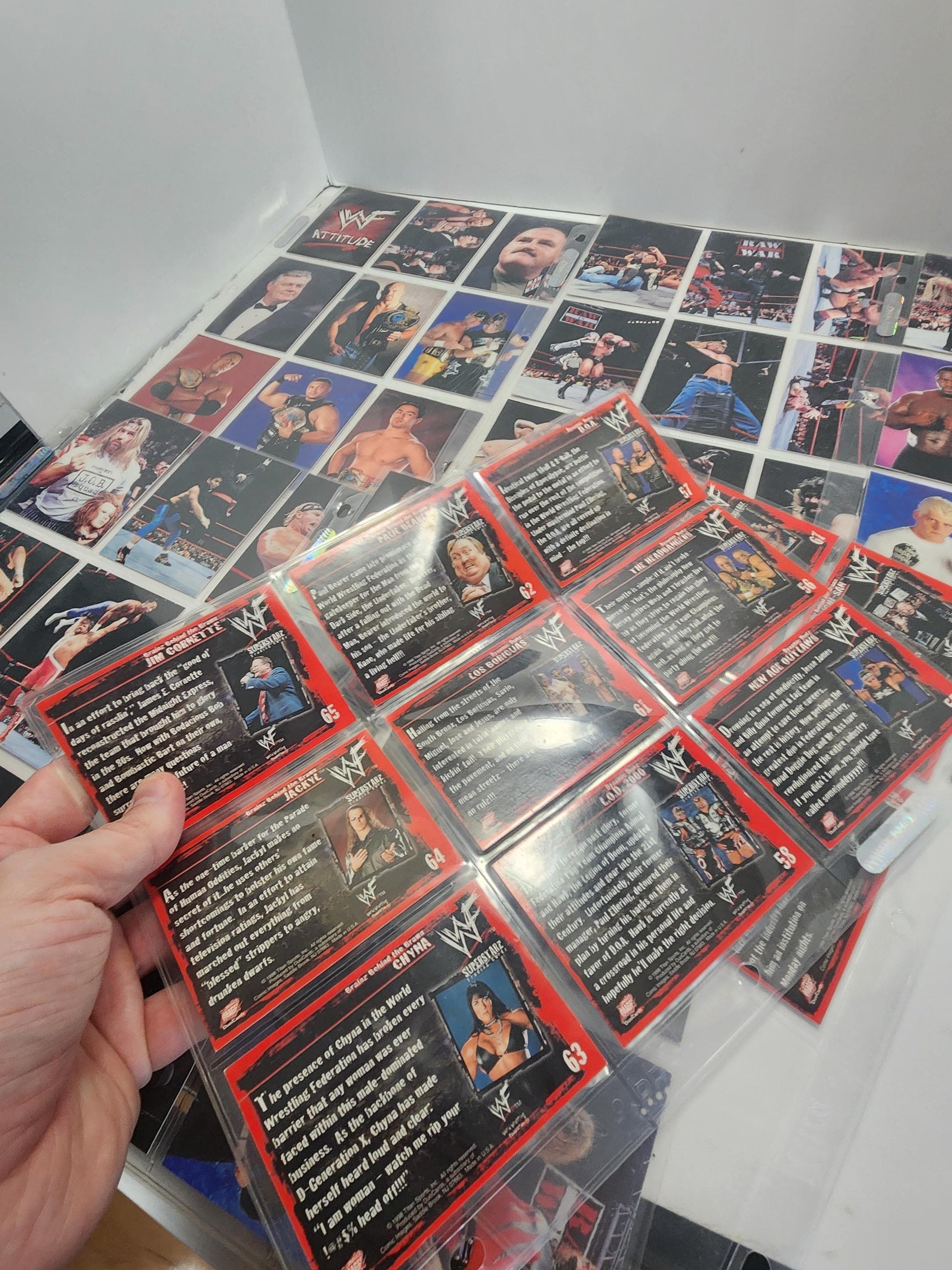WWF Monday Nighy Raw 1999 Titans Sports 6 Pages Of Trading Cards - Wwf - Wwe - Trading Cards - Tcg - Monday Night Raw - Wrestling