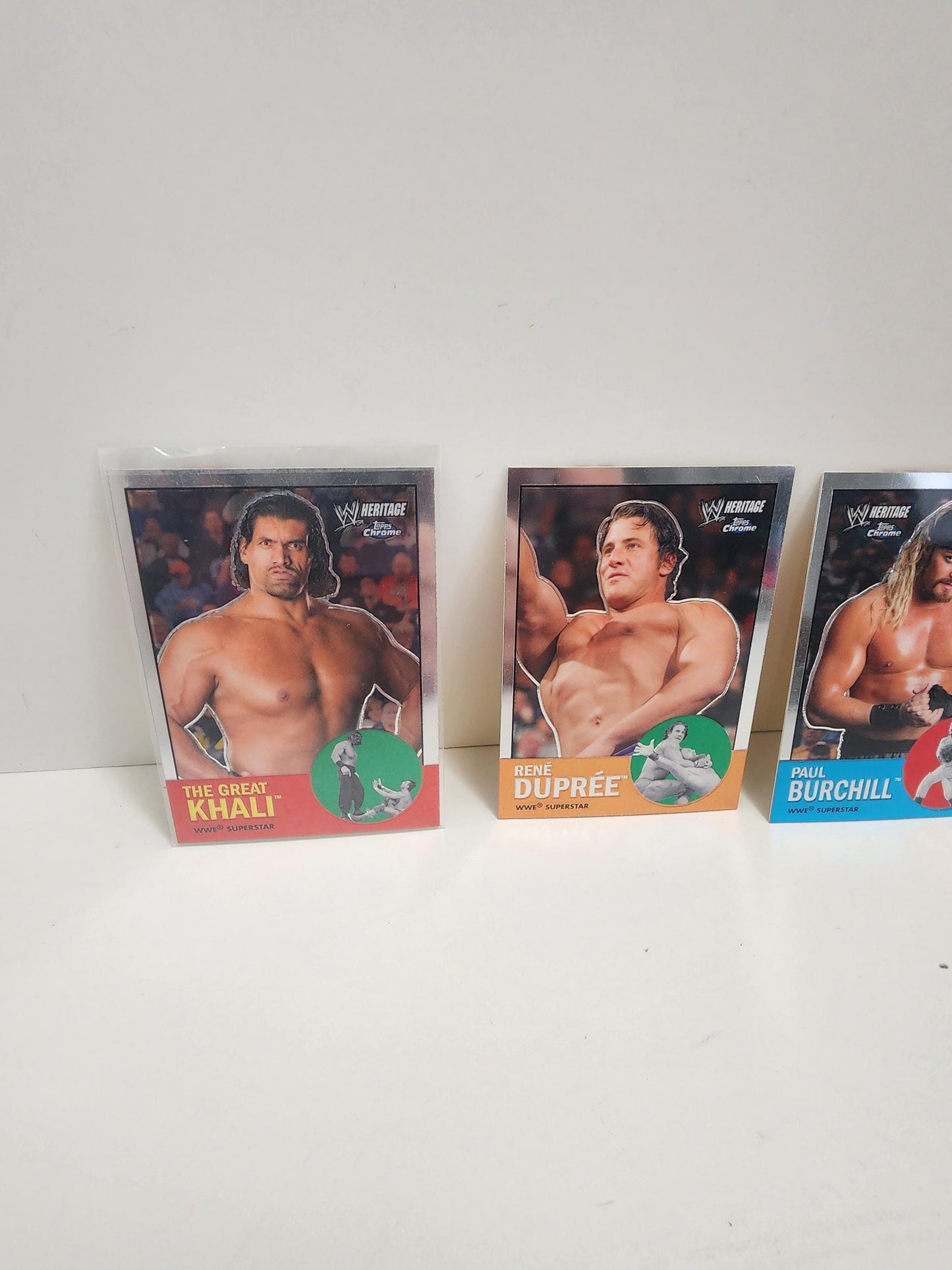Wwf Wwe Topps Chrome Lot Of Trading Cards - Wwf - Wwe - Trading Cards - Tcg - Great Khali - Wwf Gifts - Wwf Cards - Smackdown - Wrestlemania