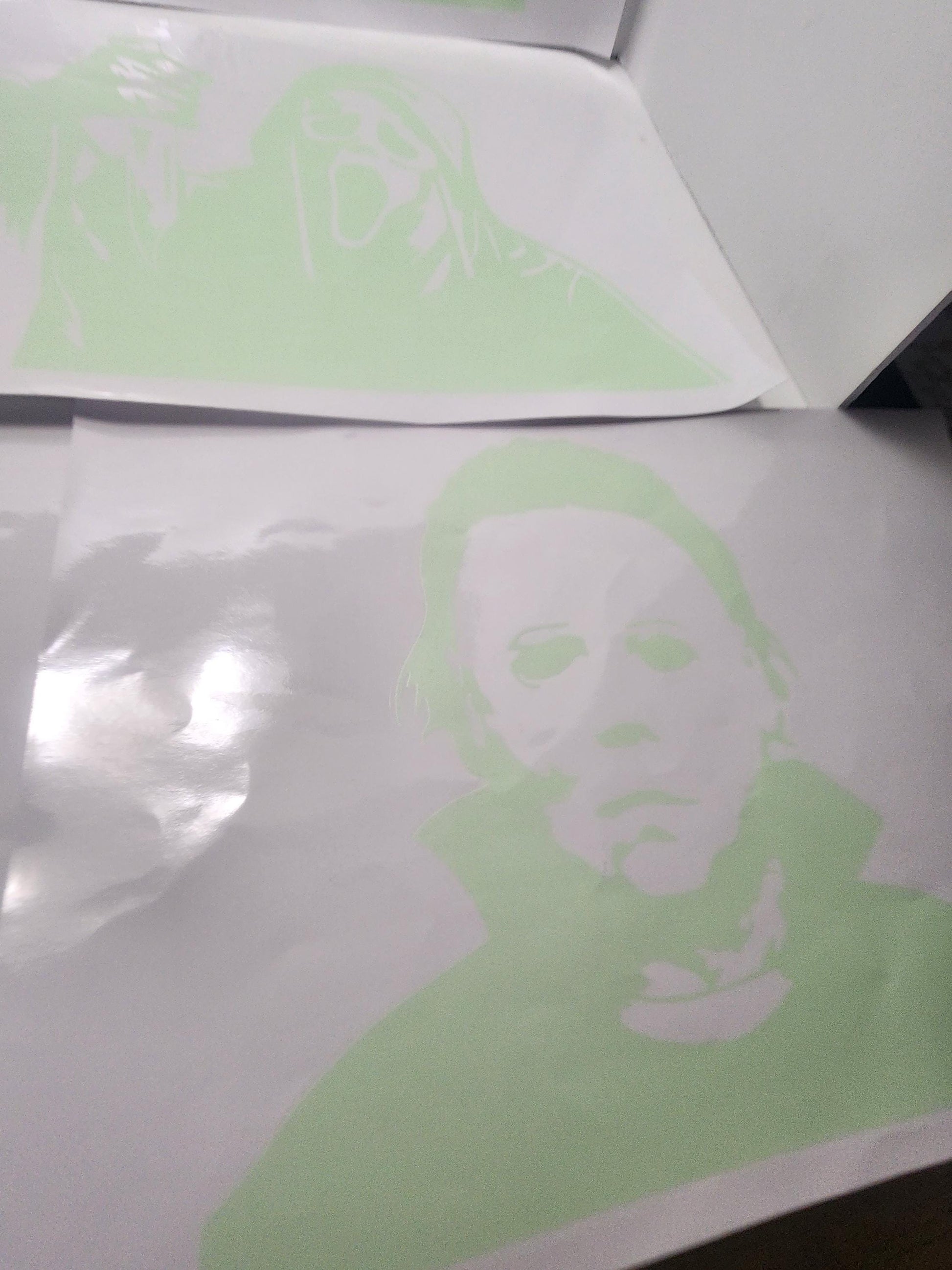 Halloween Characters Lot of Blacklight Glow In Dark Decal Stickers - Blacklight - Glow In Dark - Haunted House - Jason - Freddy Krueger