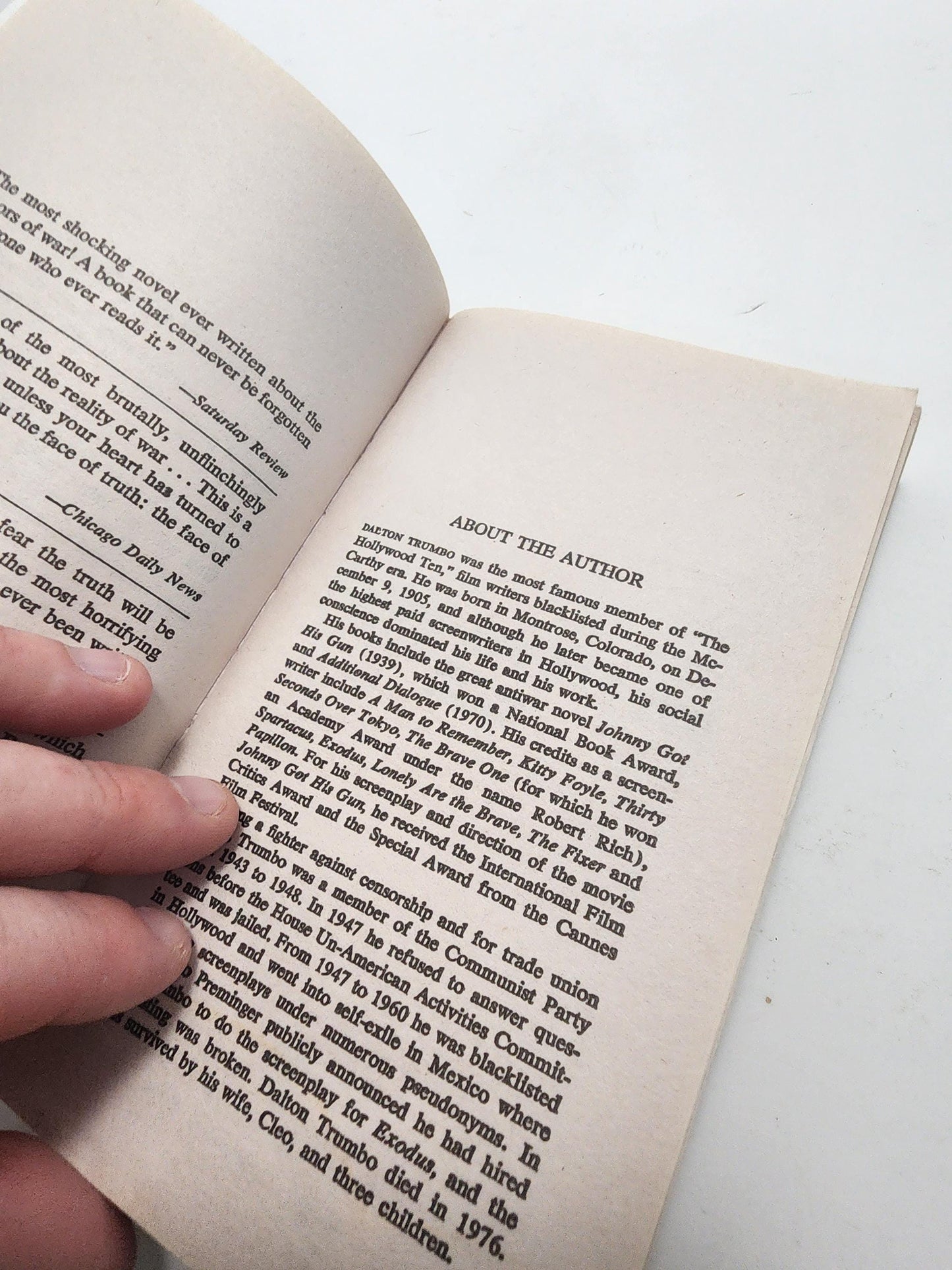 1989 Johnny Got His Gn By Dalton Trumbo Paperback Book - Books - Vintage Books - Dalton Trumbo - Johnny Got His Gn