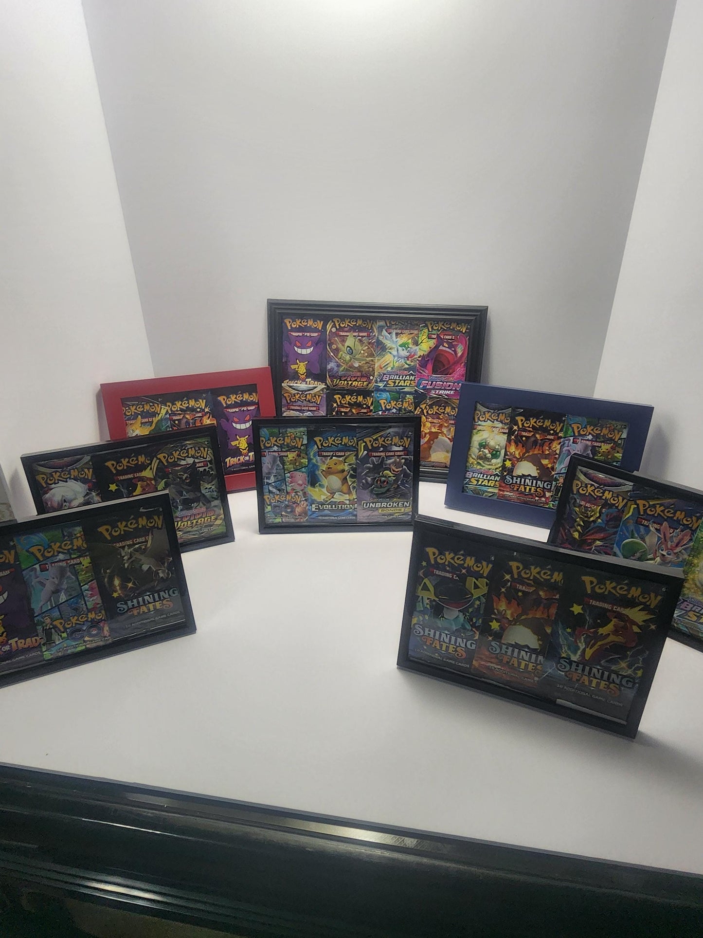 Pokemon Opened Packs Framed Decor - Pictures - Frames - Pokemon - Pokemon Cards - Pokemon Packs - XY Evolutions - Pokemon Gift - Decor