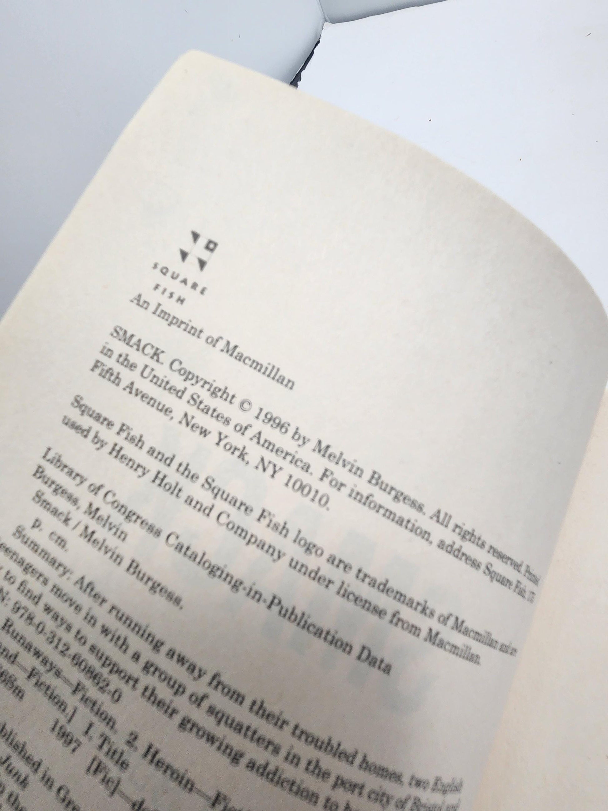 1996 Smack By Melvin Burgess - Smack - Smack Book - Vintage Books - 1990s - 1990s Books - Melvin Burgess - Melvin Burgess Books