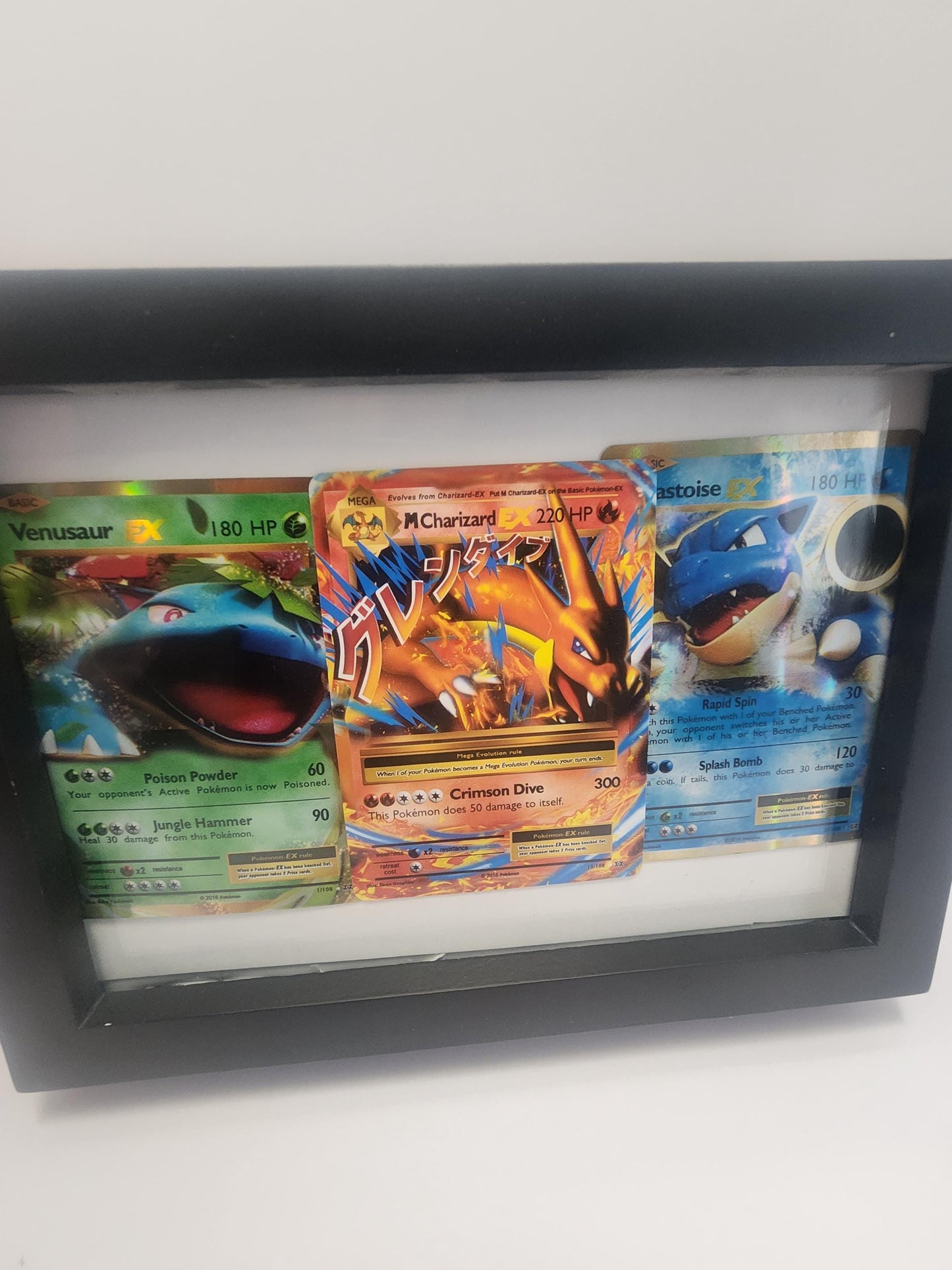 Pokemon Cards Framed Decor - Pictures - Frames - Pokemon - Pokemon Cards - Charizard - XY Evolutions - Pokemon Gift - Decor - Starter Pokemo
