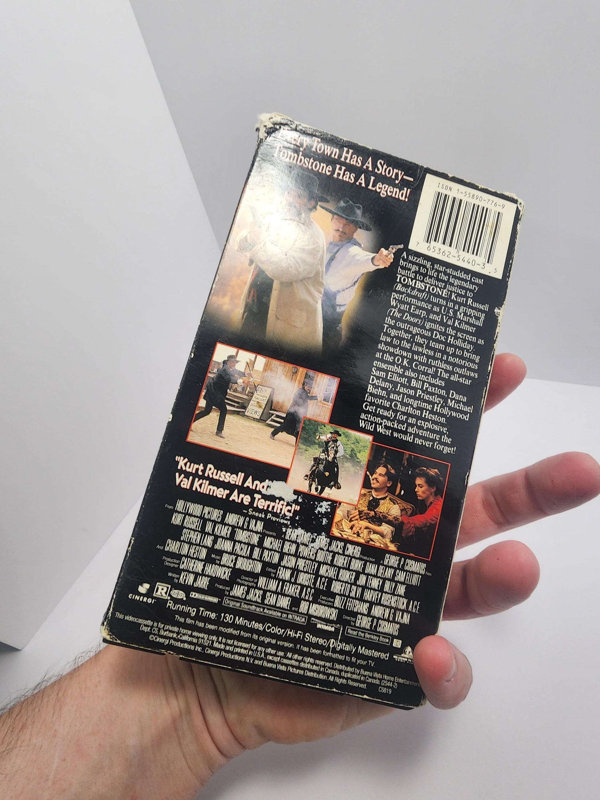 Tombstone Vhs - Tombstone - Val Kilmer - Doc Holiday - Kurt Russell - Wyatt Earp - Westerns - Vintage Movies - Vhs