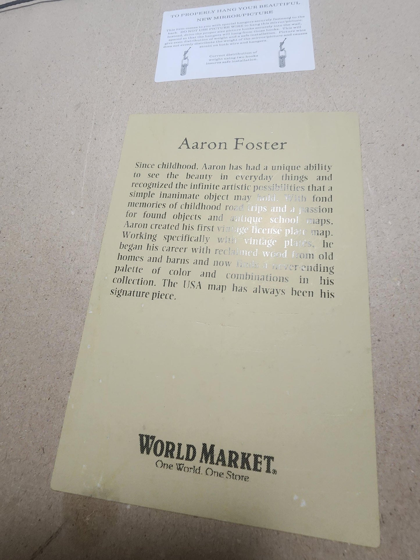 Aaron Foster World Market Route 66 Framed License Plates Art Decor - Pictures - Picture Framed - Garage - Man Cave - Route 66 - License Plat