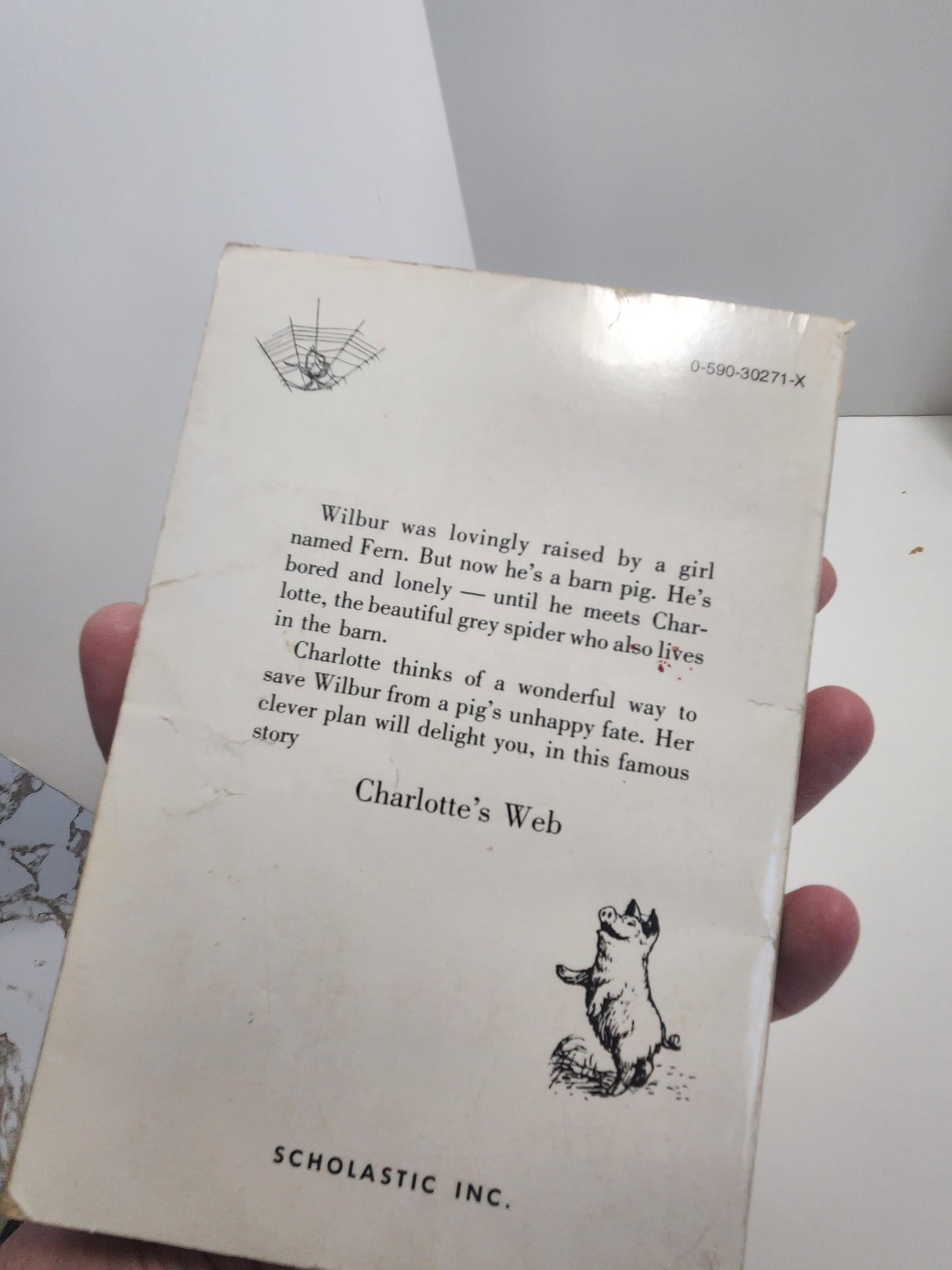 1952 Scholastic Vintage Charlotte's Web By E.B White - Charlotte's Web - Books - Famous Books - E.B White - Scholastic - Kids Books