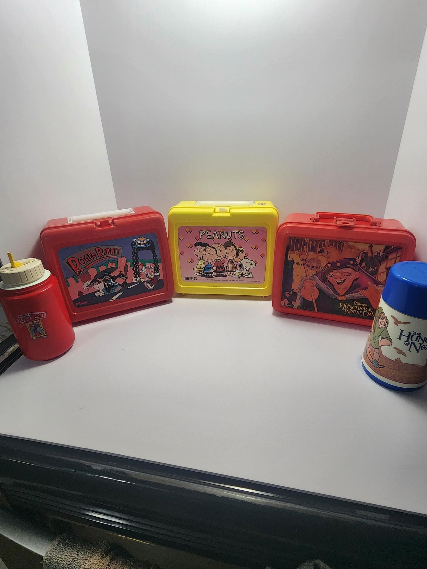 Vintage 1980s 1990s Character Lunchboxes By Aladdin - Hunchback Of Notre Dame - Roger Rabbit - Peanuts Gang - Snoopy - Lunchbox - Aladdin