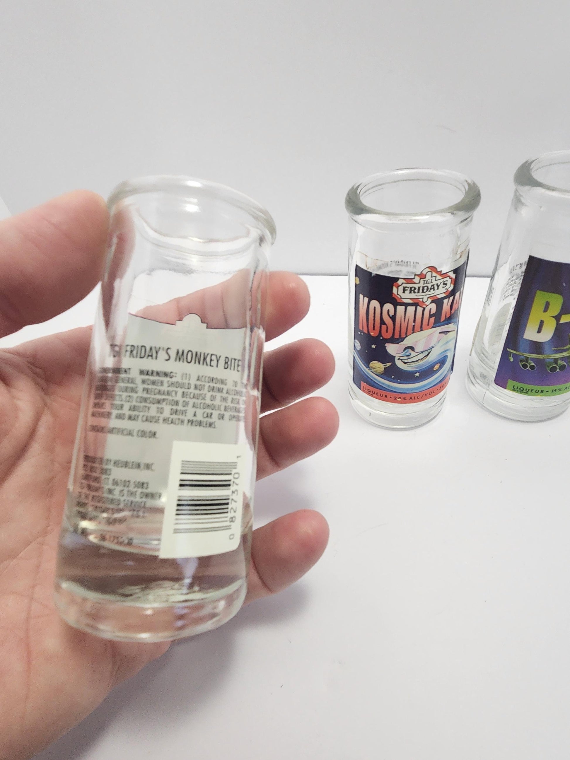TGIF 1990s Vintage Novelty Shot Glasses Set Of 4 - Shot Glasses - Novelty - TGIF - Thank God Its Friday - Restaurant - Shot Glass - Characte
