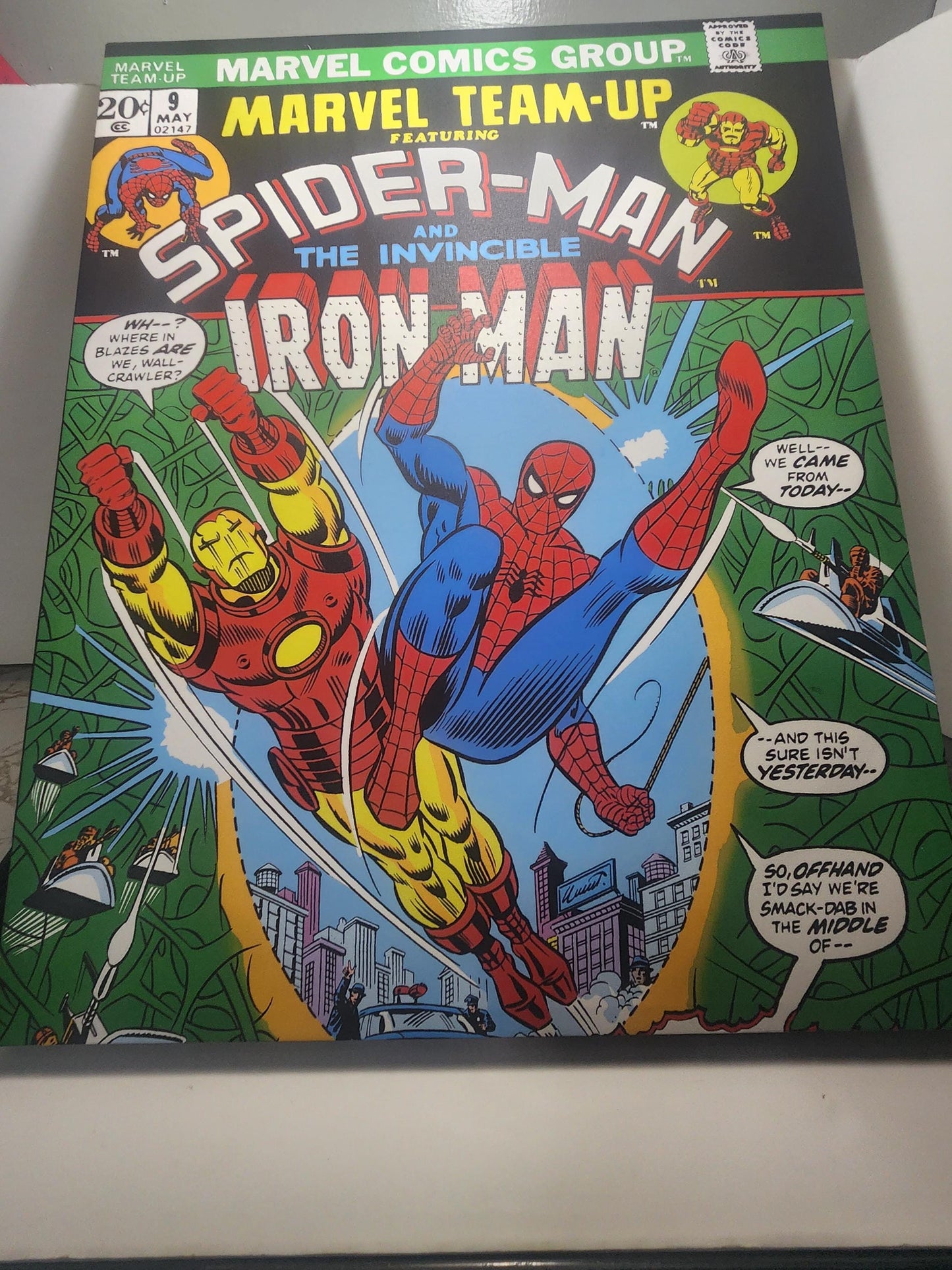 Marvel Spiderman Comic Wall Hanging Picture Framed - Marvel - Marvel Decor - Spiderman - Spiderman Decor - Decor - Wall Hangings - Signs