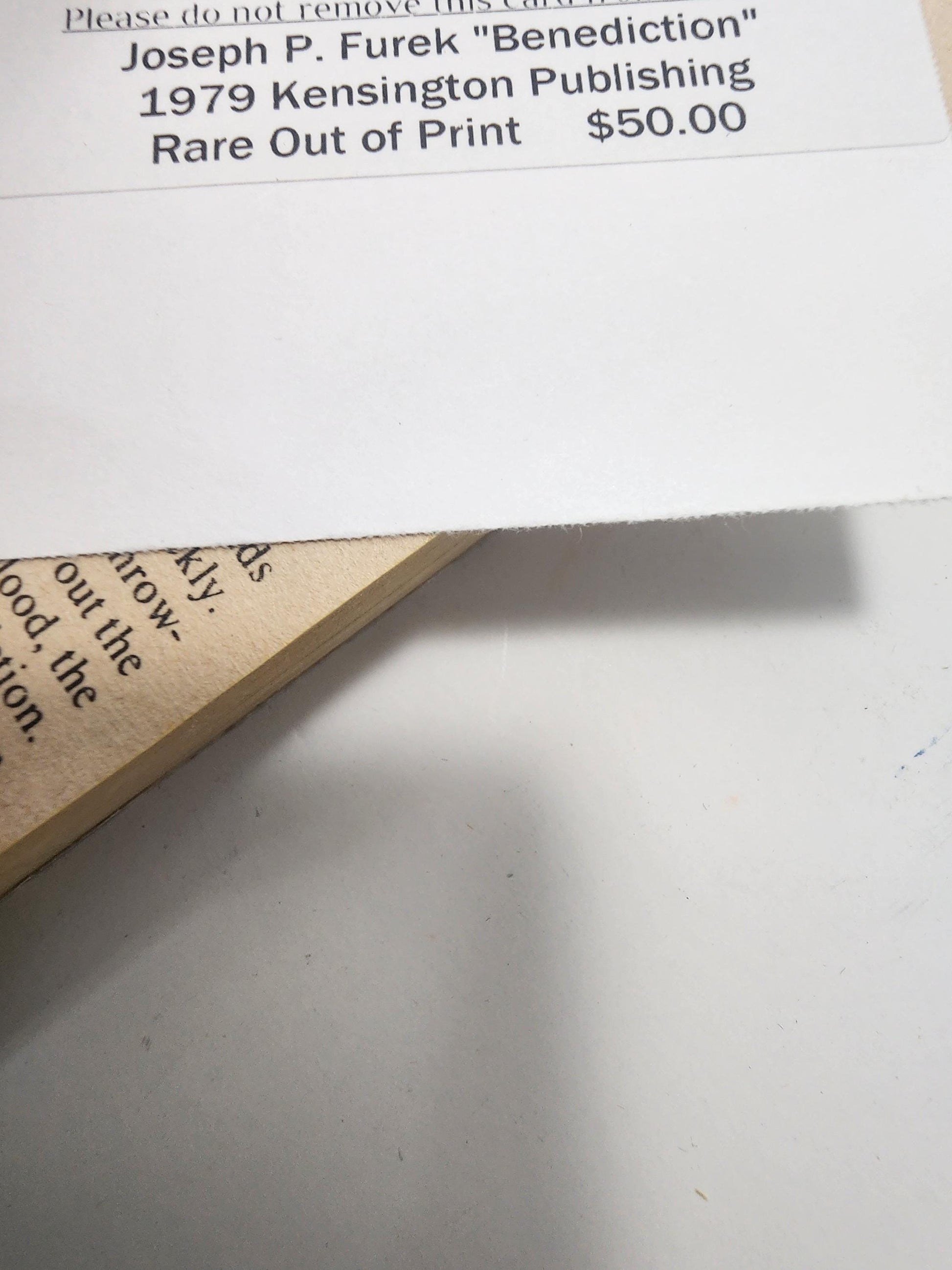 1979 RARE Out Of Print Benediction By Joseph P. Furek - 1970s - 1970 Books - Rare Books - Benediction - Benediction Book - Out Of Print Boo