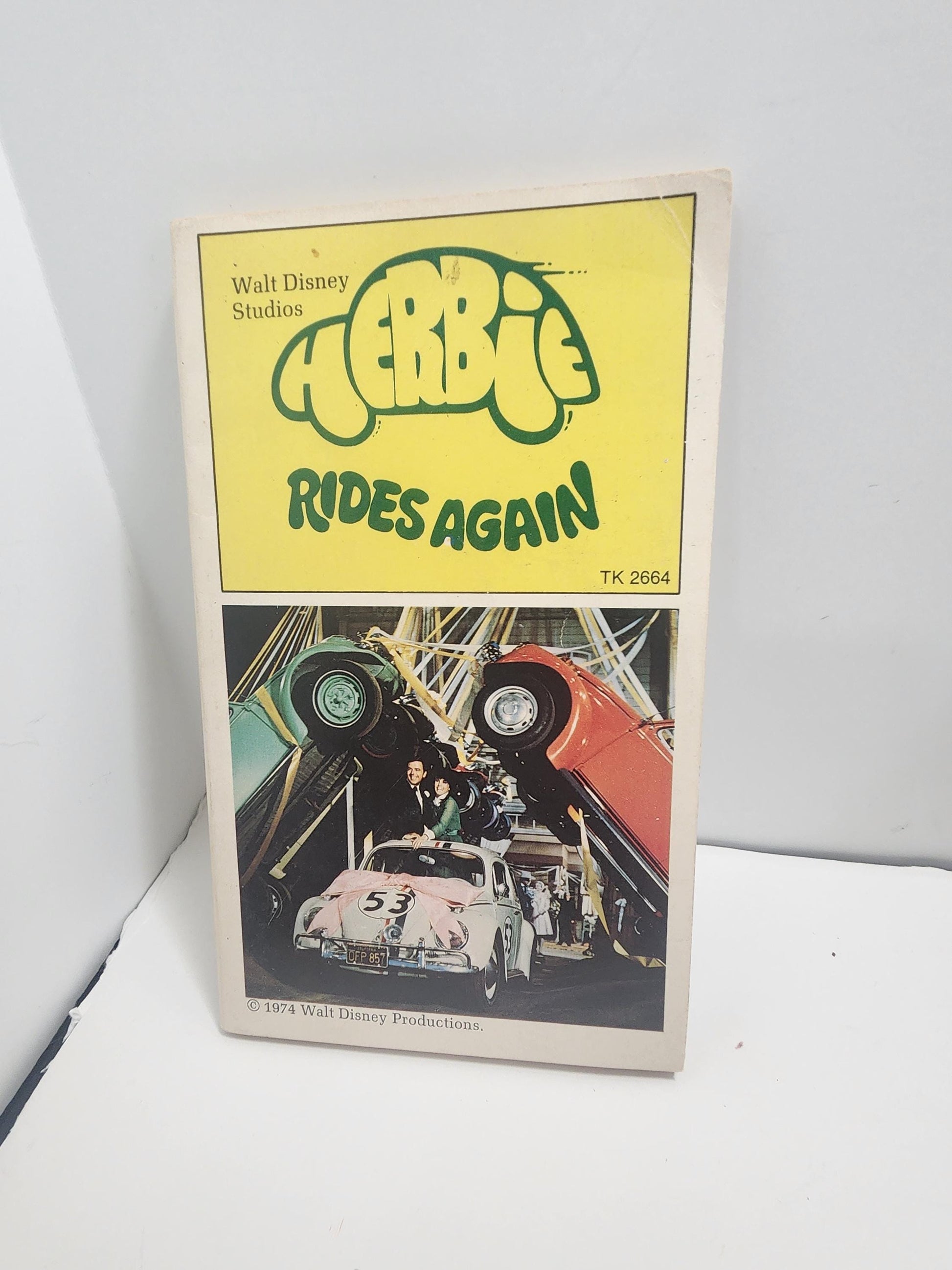 Herbie Rides Again 1974 Walt Disney Productions Vintage Book - Rare Books - Herbie - Walr Disney - Herbie Book - Herbie Rides Again