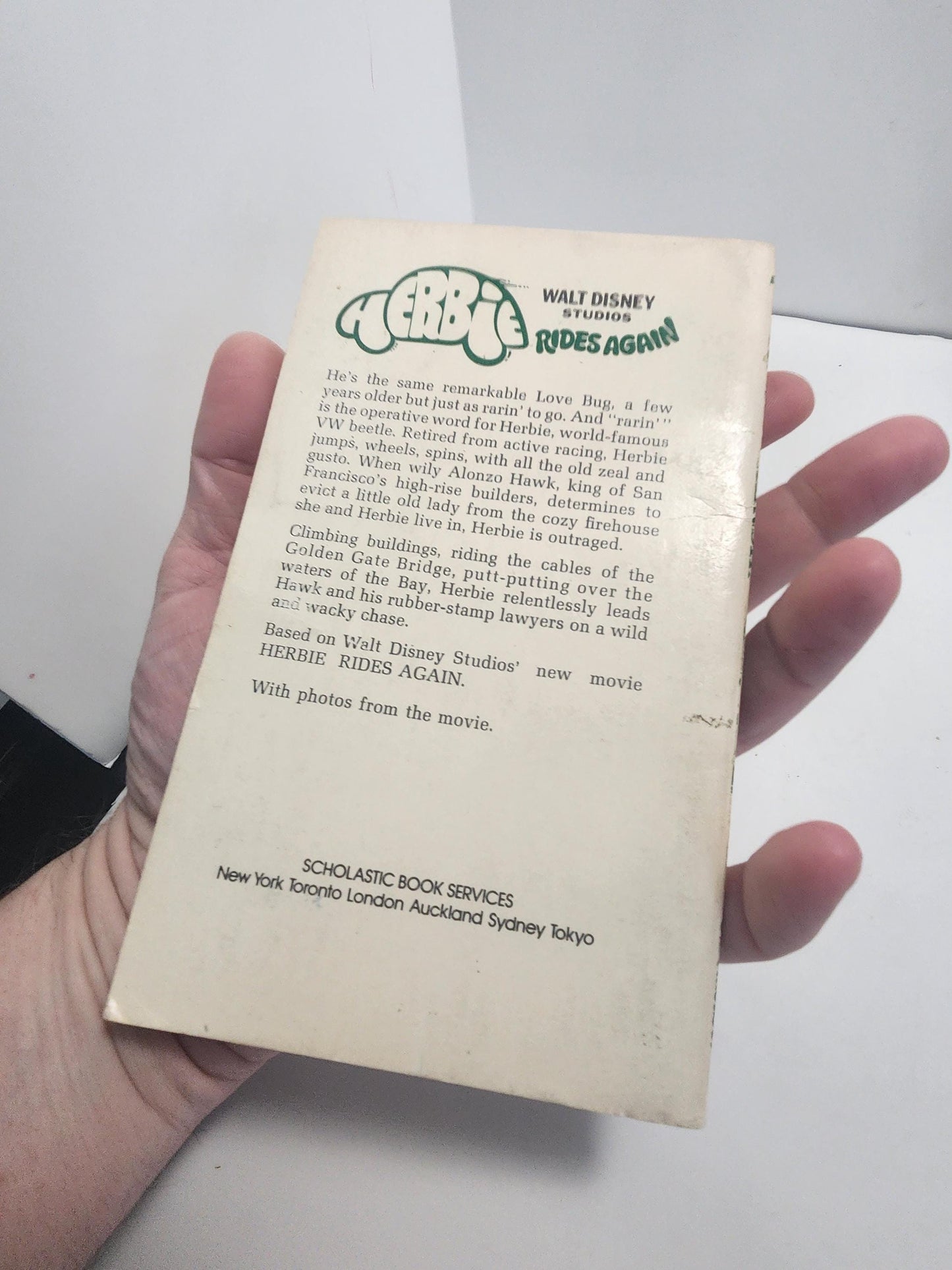 Herbie Rides Again 1974 Walt Disney Productions Vintage Book - Rare Books - Herbie - Walr Disney - Herbie Book - Herbie Rides Again