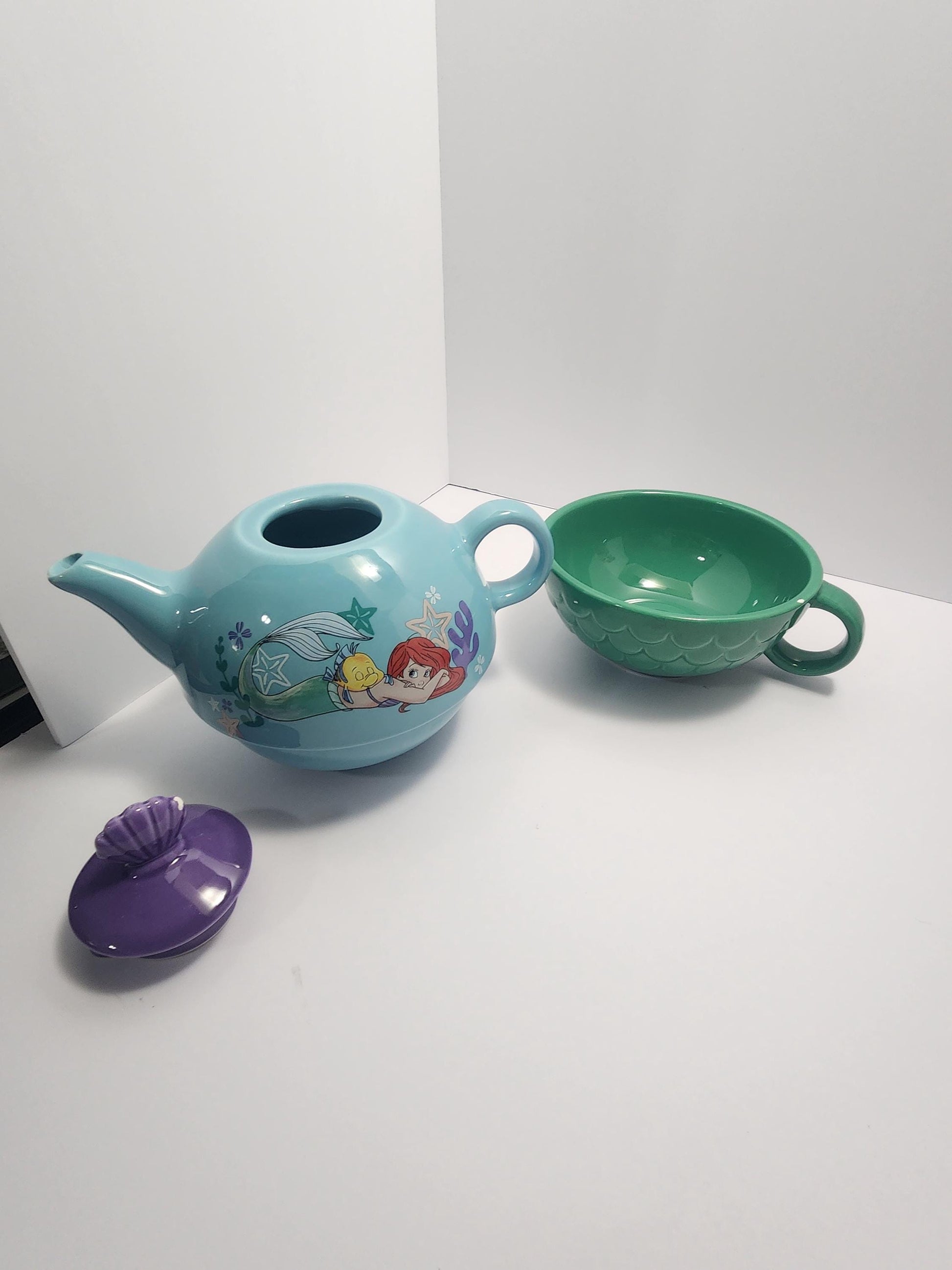Disney The Little Mermaid Ariel Ceramic Teapot - Teapot - Ceramic Teapot - Ariel - Mermaids - Disney - The Little Mermaid - Disney Teapot