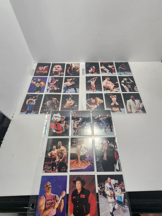 WWF Vintage 1990s 3 Pages Of Wrestling Trading Cards - Trading Cards - TCG - WWF Raw - Wwf - Wrestling Toys - Wwe